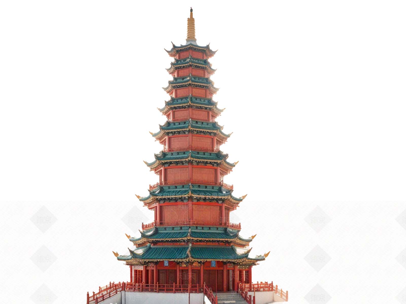 中式塔楼SU模型下载【ID:1189941455】