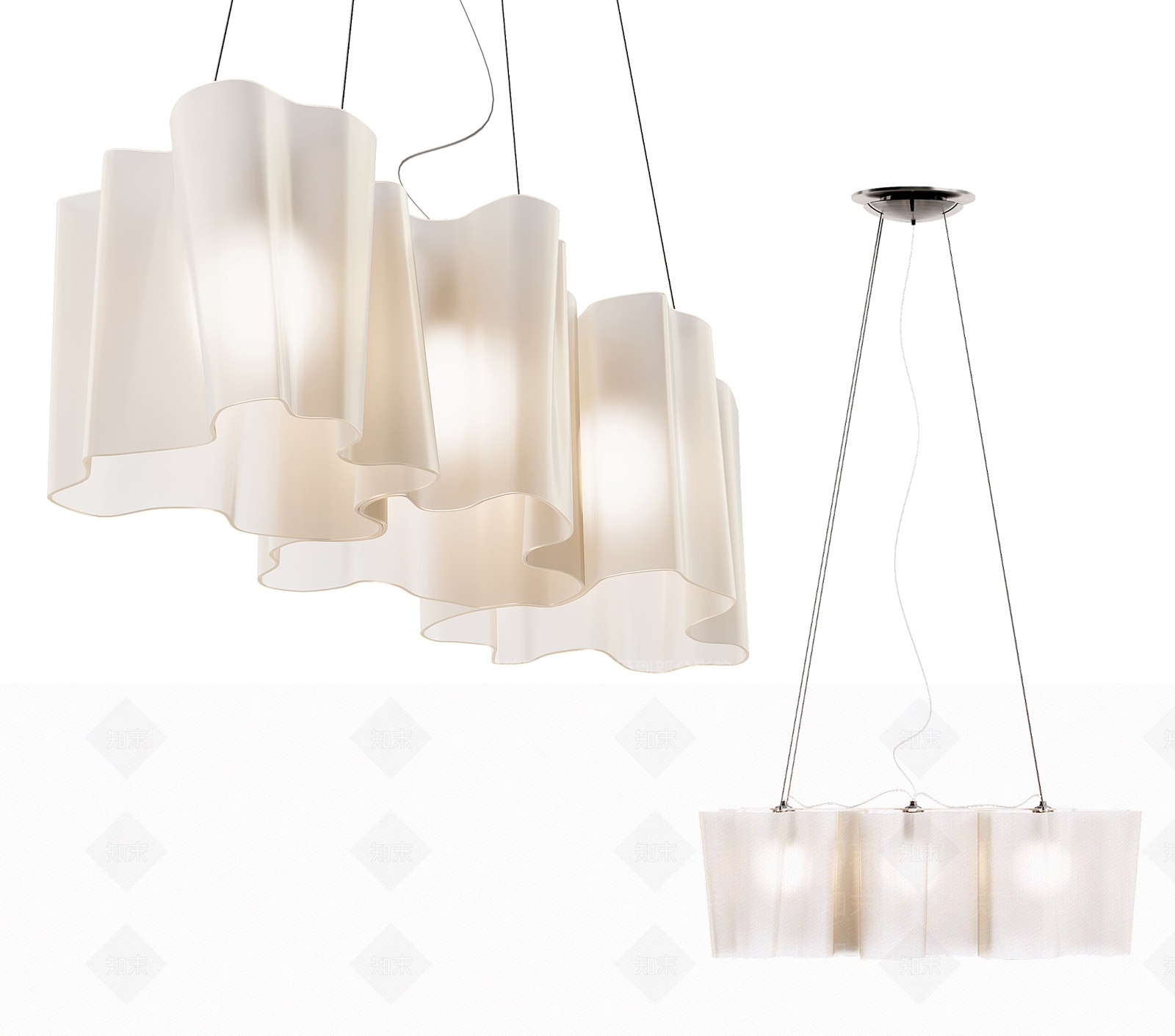 中古法式客厅吊灯3D模型下载【ID:1189942740】