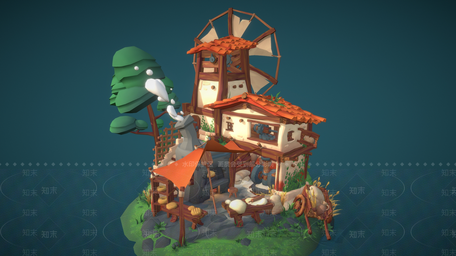 现代艺术风格建筑3D模型下载【ID:1189943075】