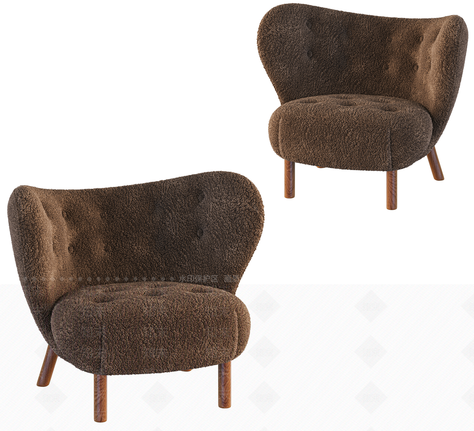 现代简约单人沙发3D模型下载【ID:1189949323】