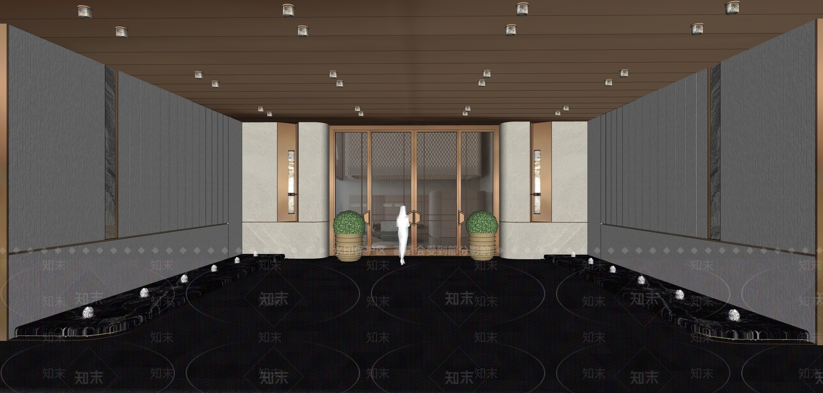 现代轻奢小区景观SU模型下载【ID:1189951538】