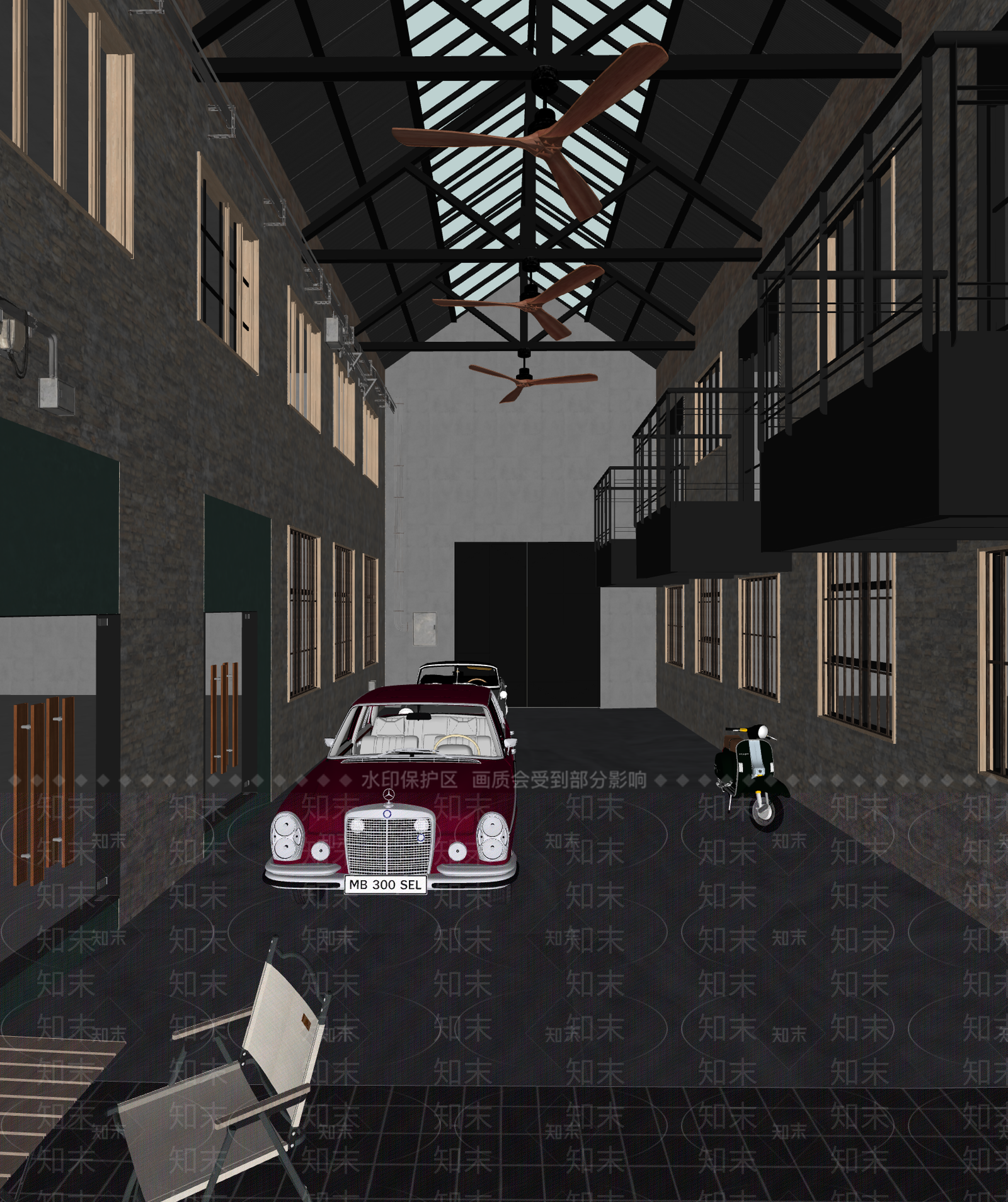 工业复古其他店铺SU模型下载【ID:1189953111】