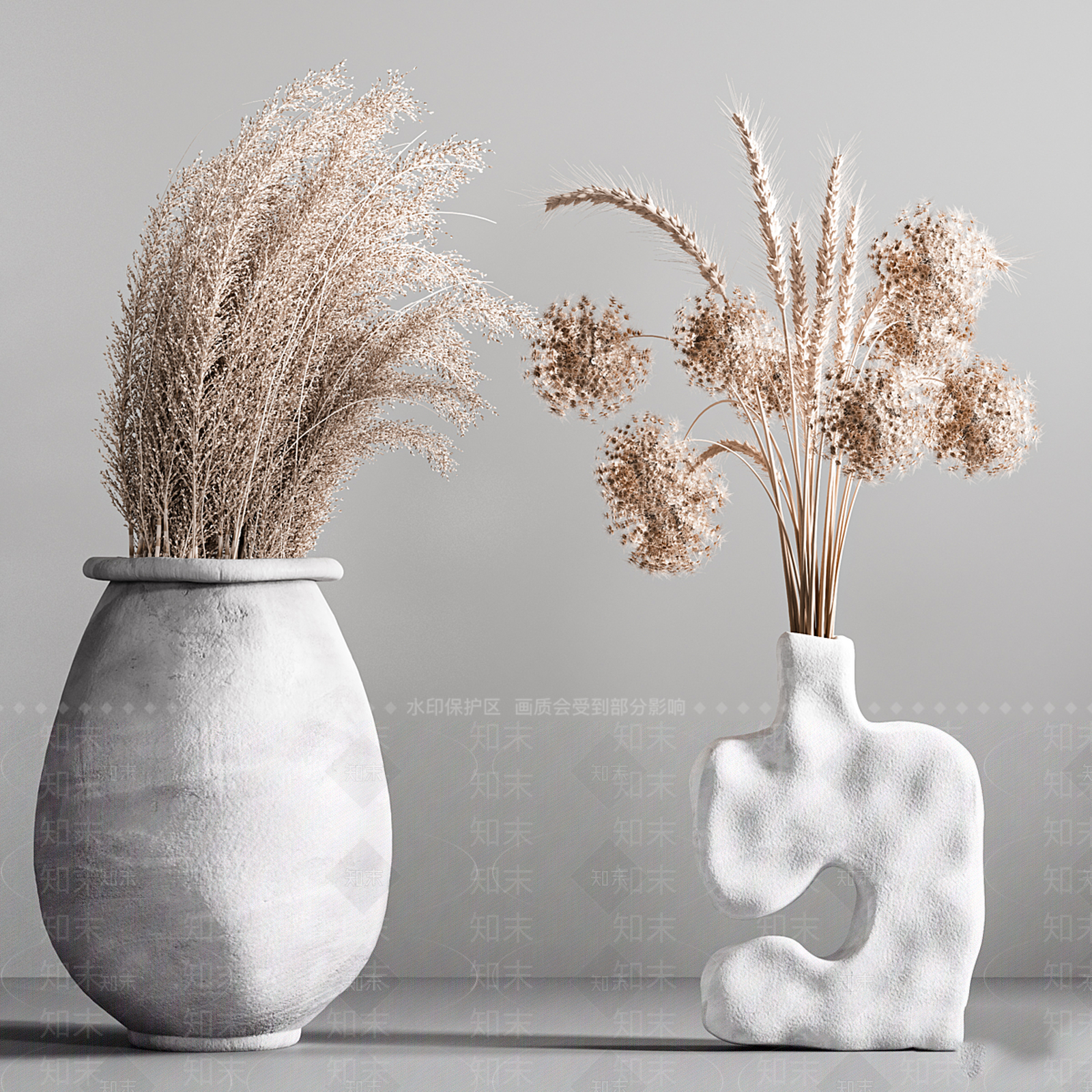 新中式侘寂花艺3D模型下载【ID:1189953258】