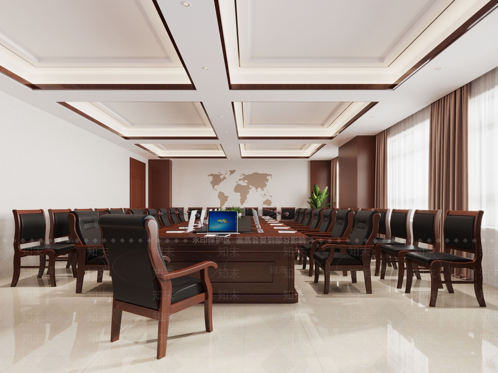 现代会议室3D模型下载【ID:1189953929】