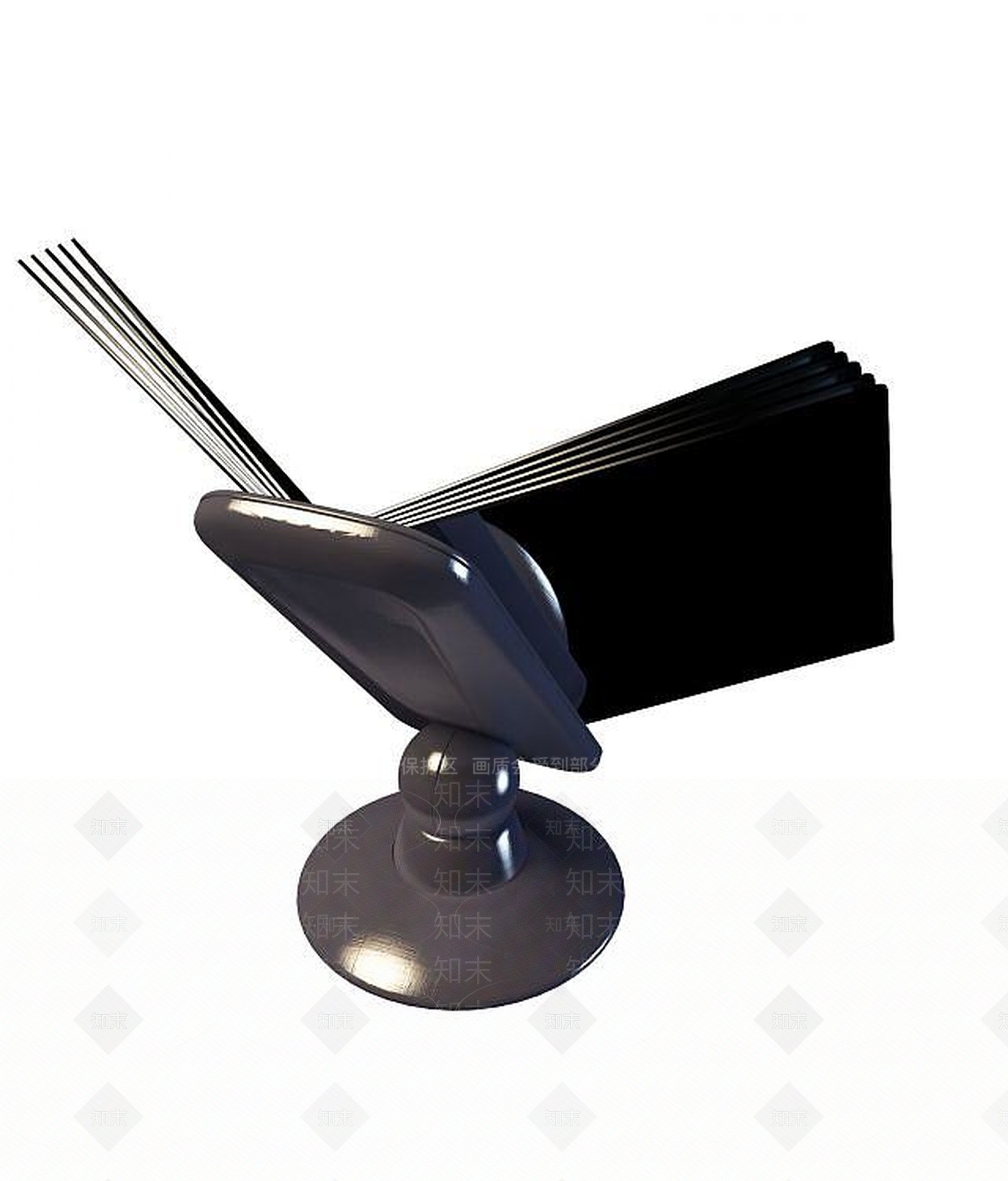 现代夹书架3D模型下载【ID:1189956361】