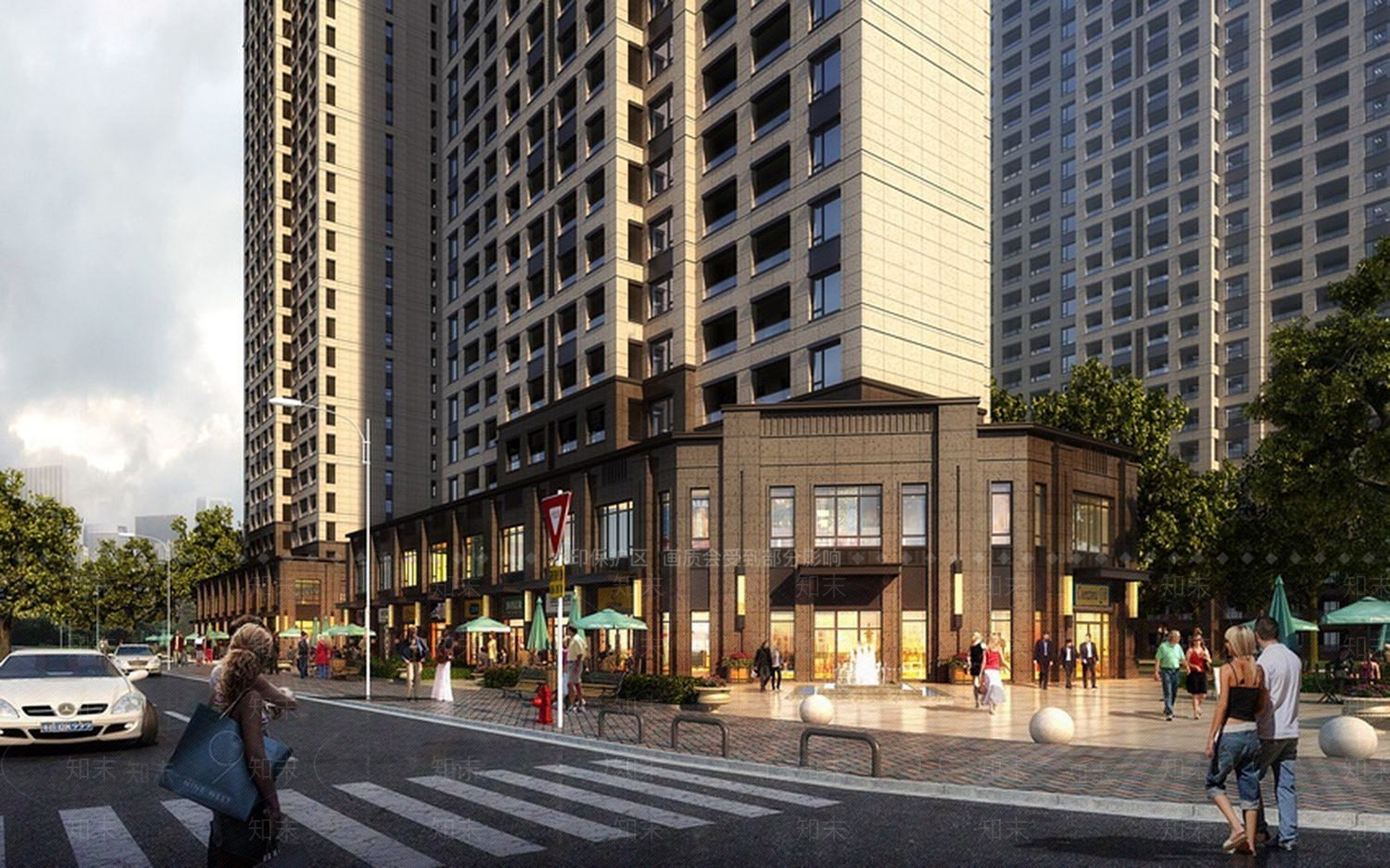 新中式古典商业街3D模型下载【ID:1189956404】