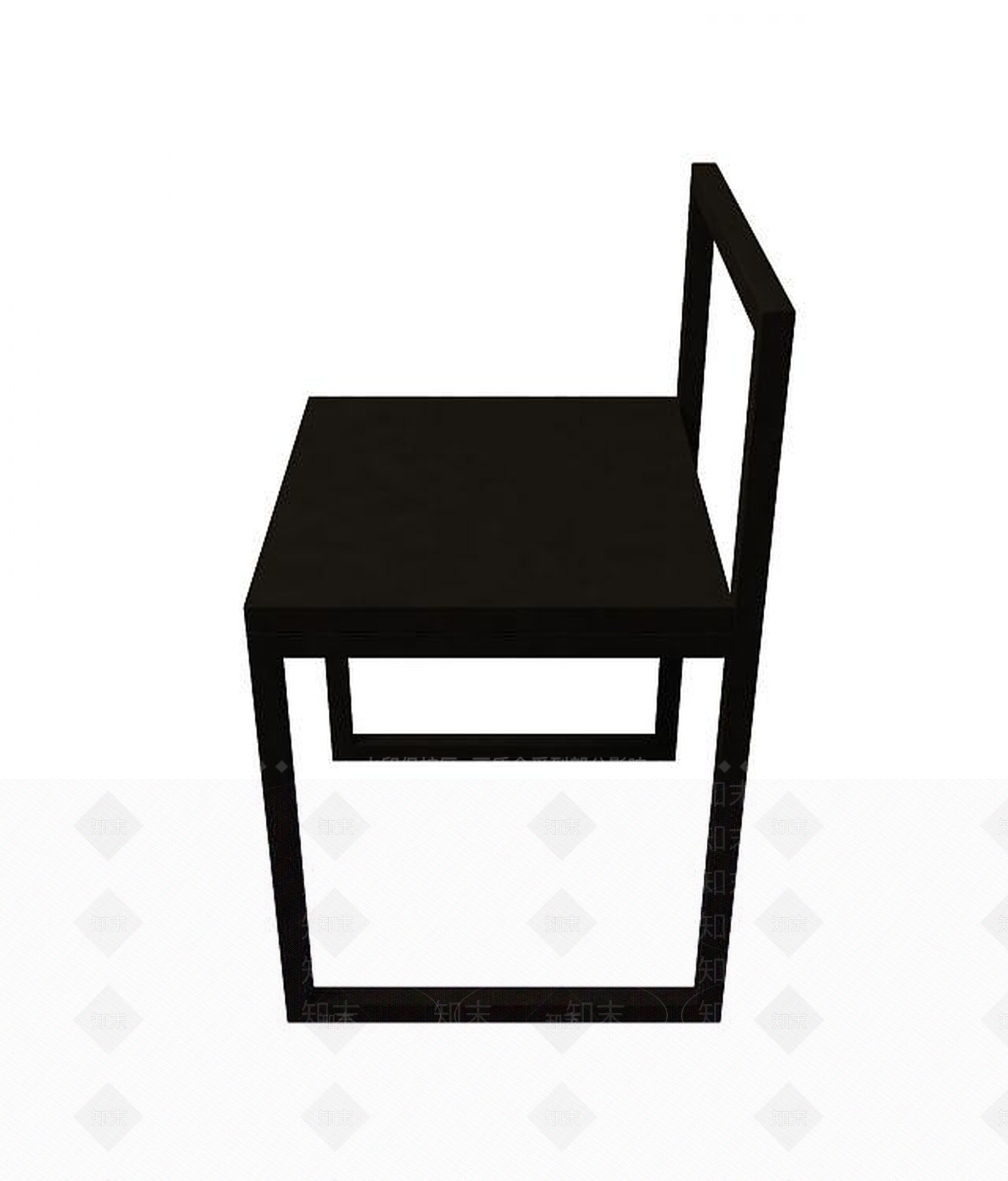 现代休闲椅3D模型渲染效果图