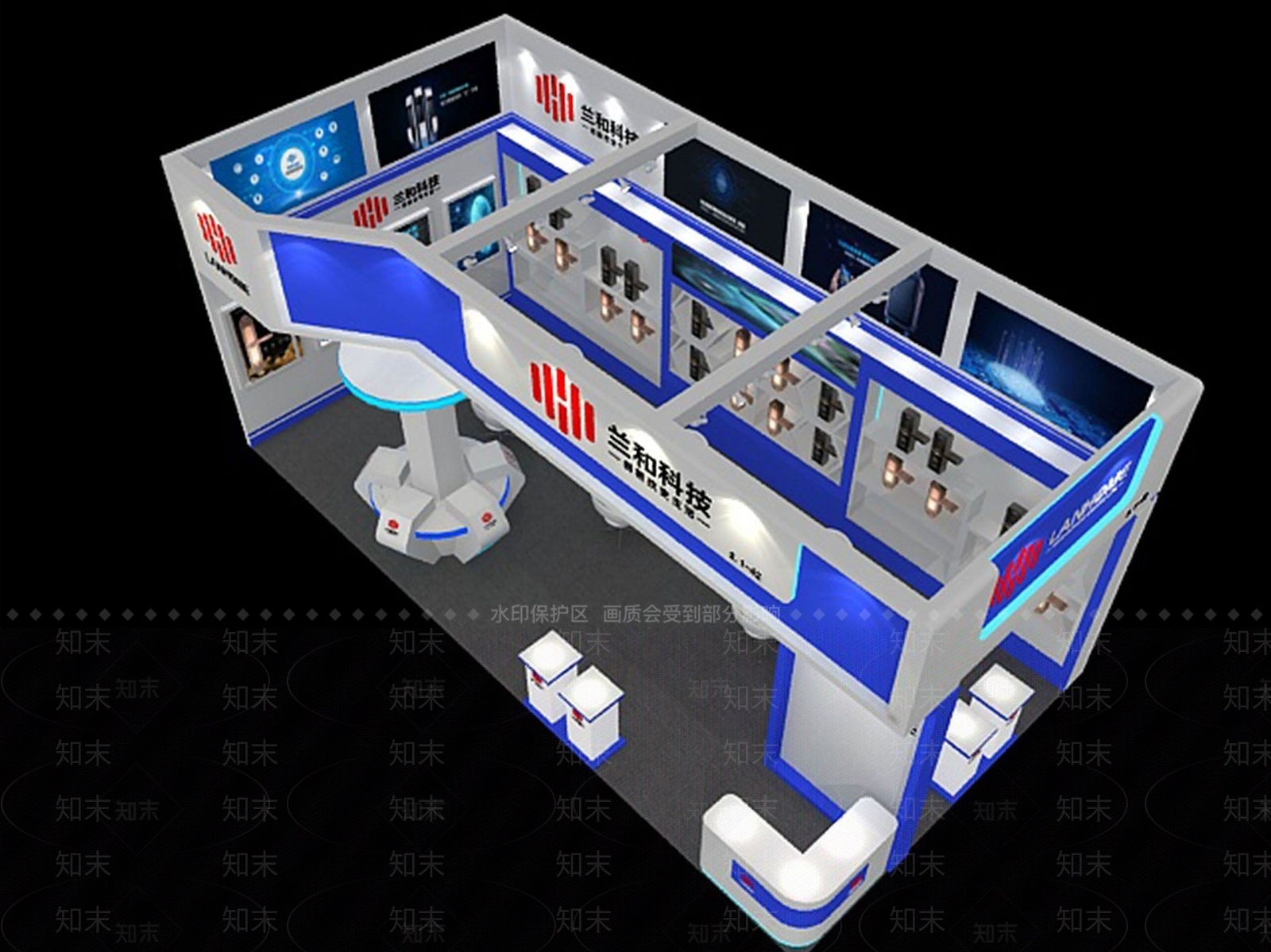 现代科技展览展厅3D模型下载【ID:1189957535】