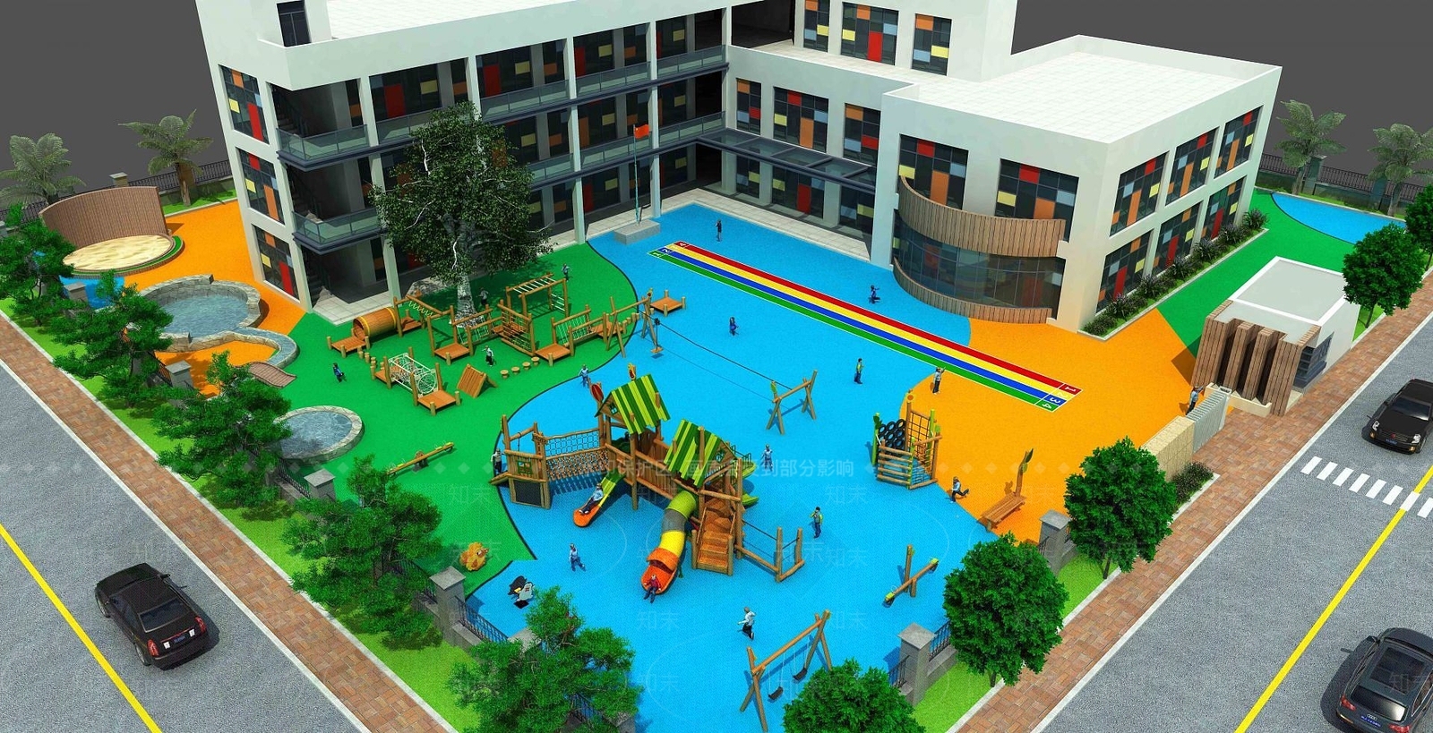 现代幼儿园3D模型下载【ID:1189957989】