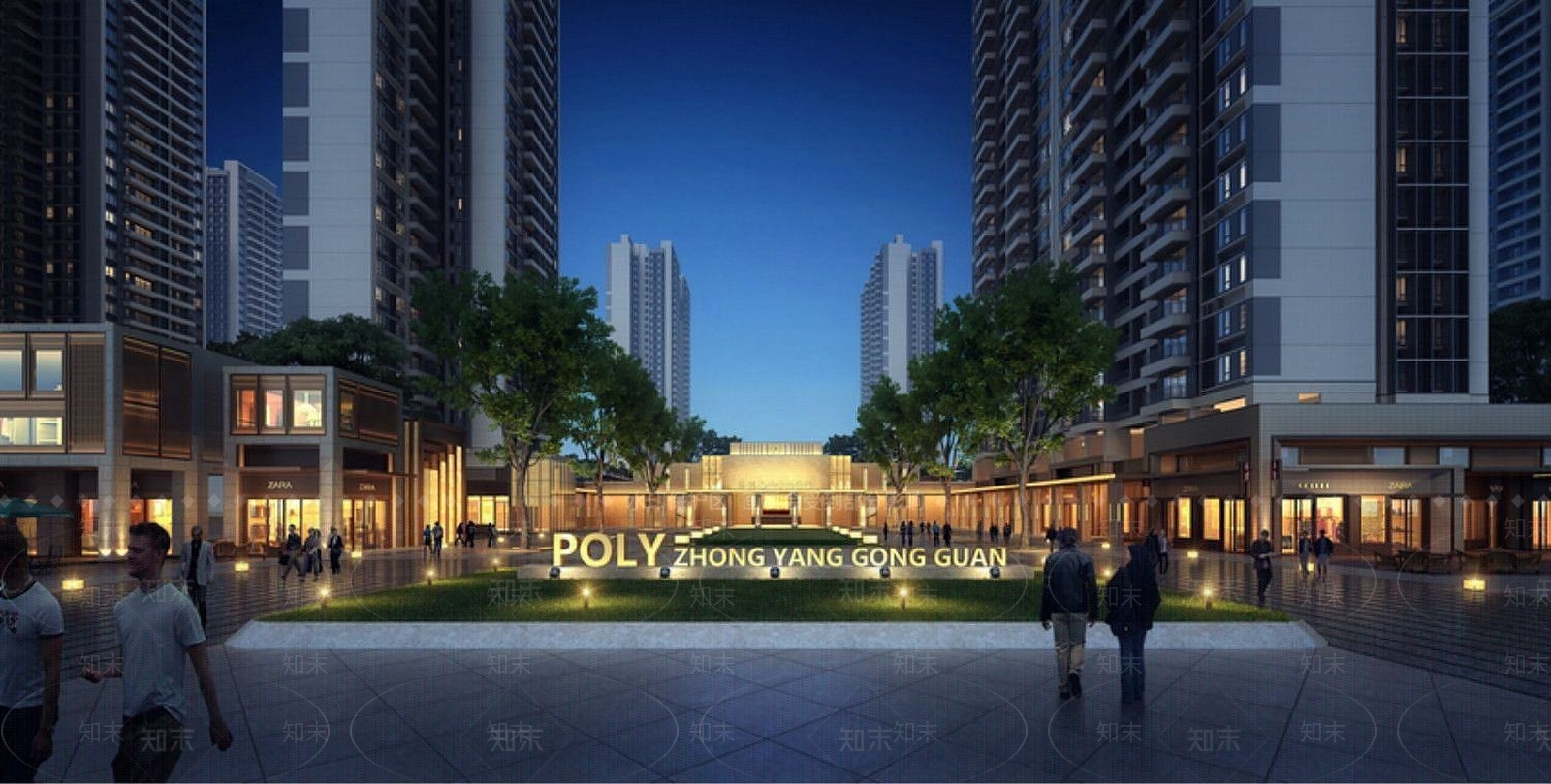 现代住宅小区入口3D模型下载【ID:1189960050】