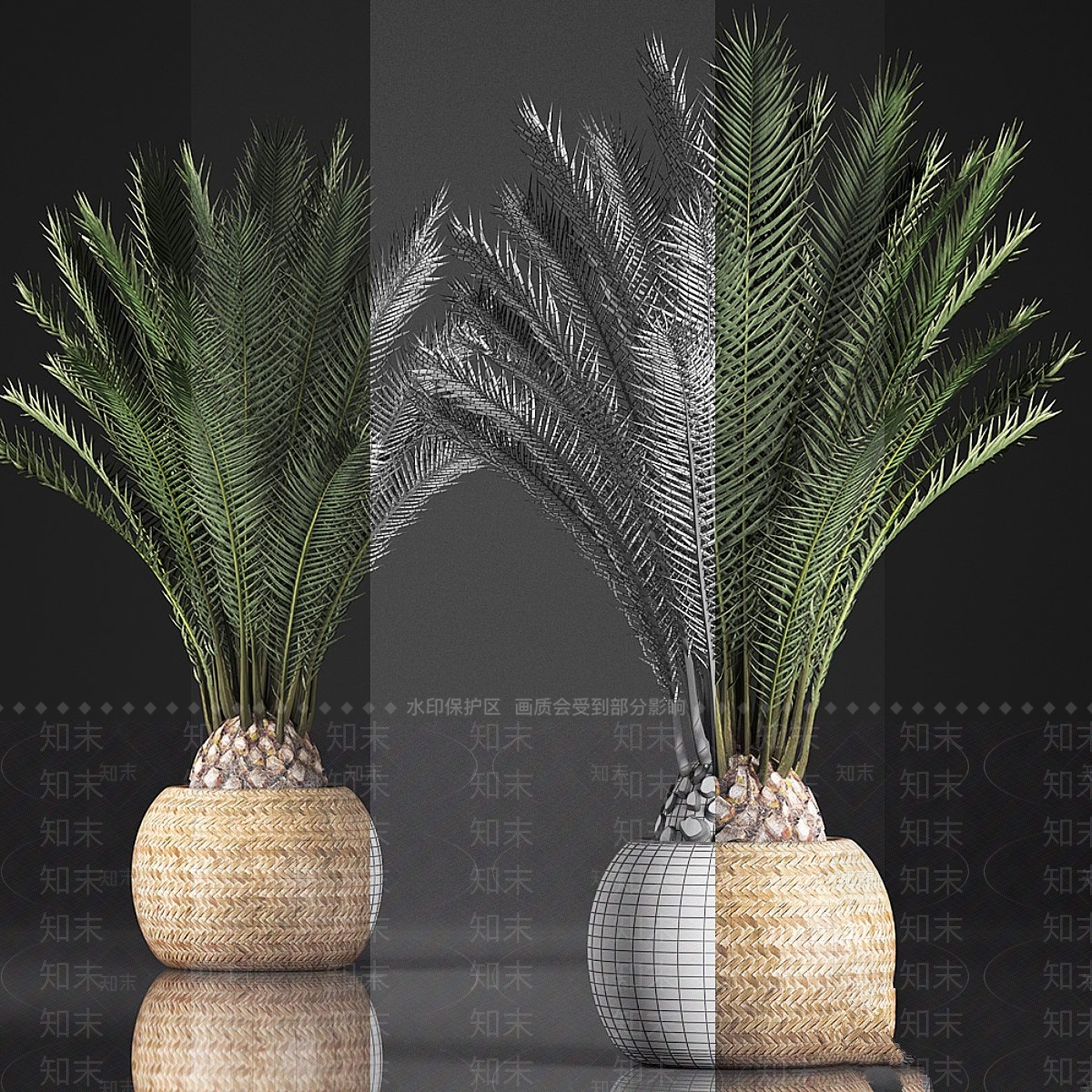 盆栽3D模型下载【ID:1189960138】