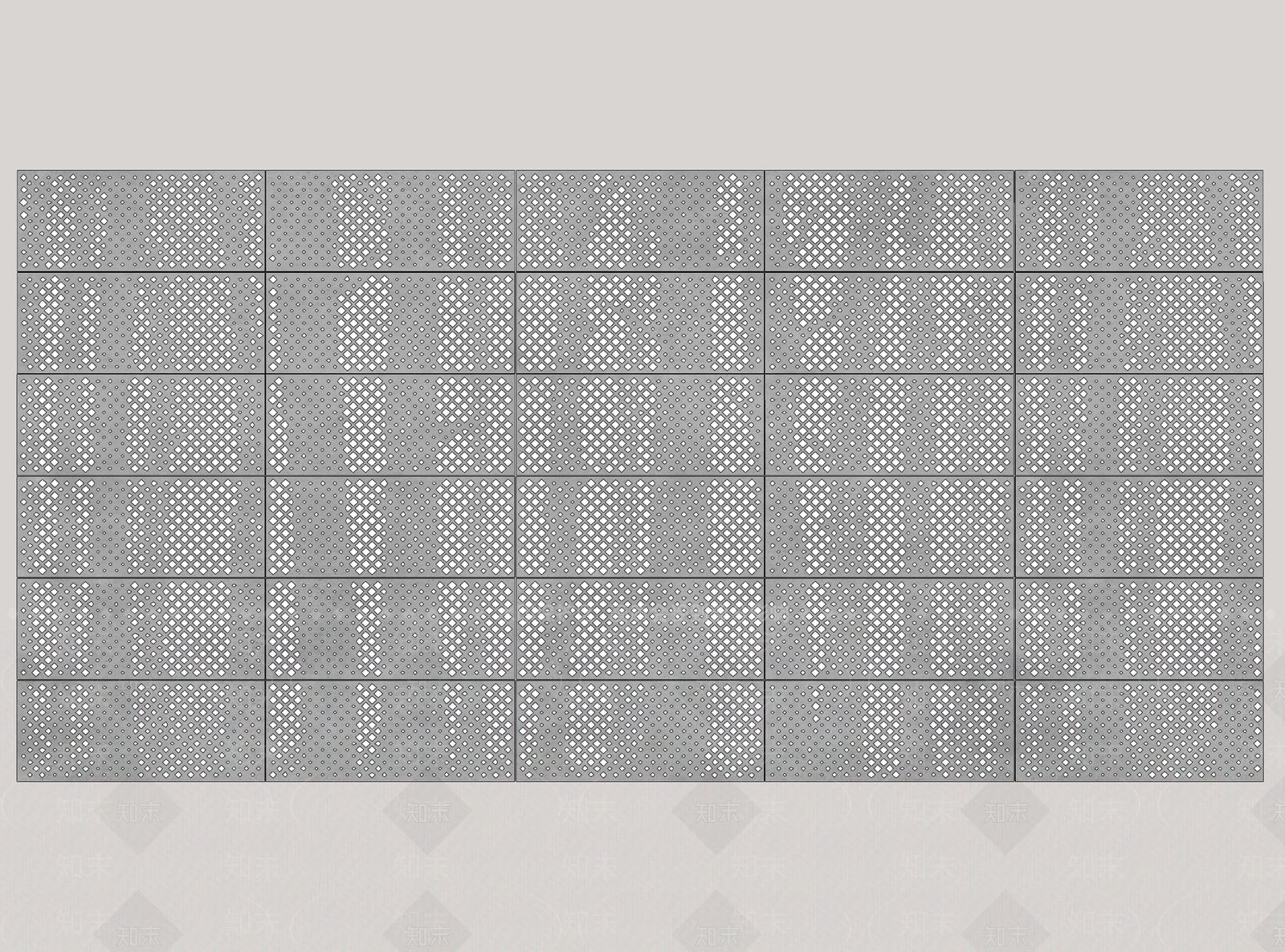 现代中古护墙板SU模型下载【ID:1189960257】