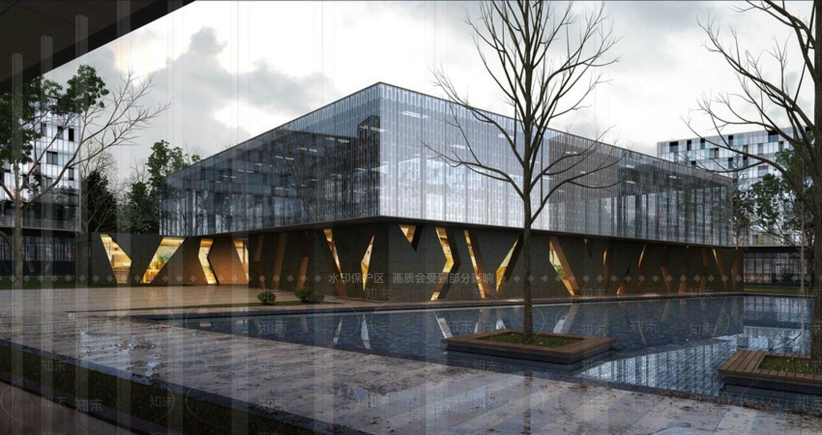 现代展览馆3D模型下载【ID:1189961930】