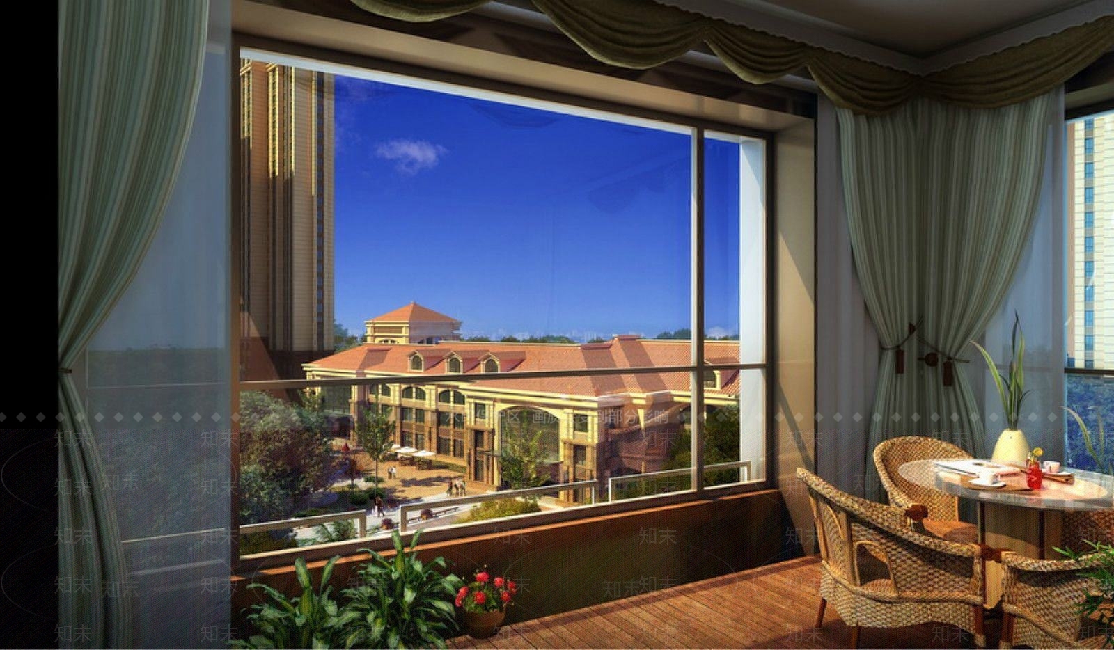 现代西班牙别墅3D模型下载【ID:1189962983】