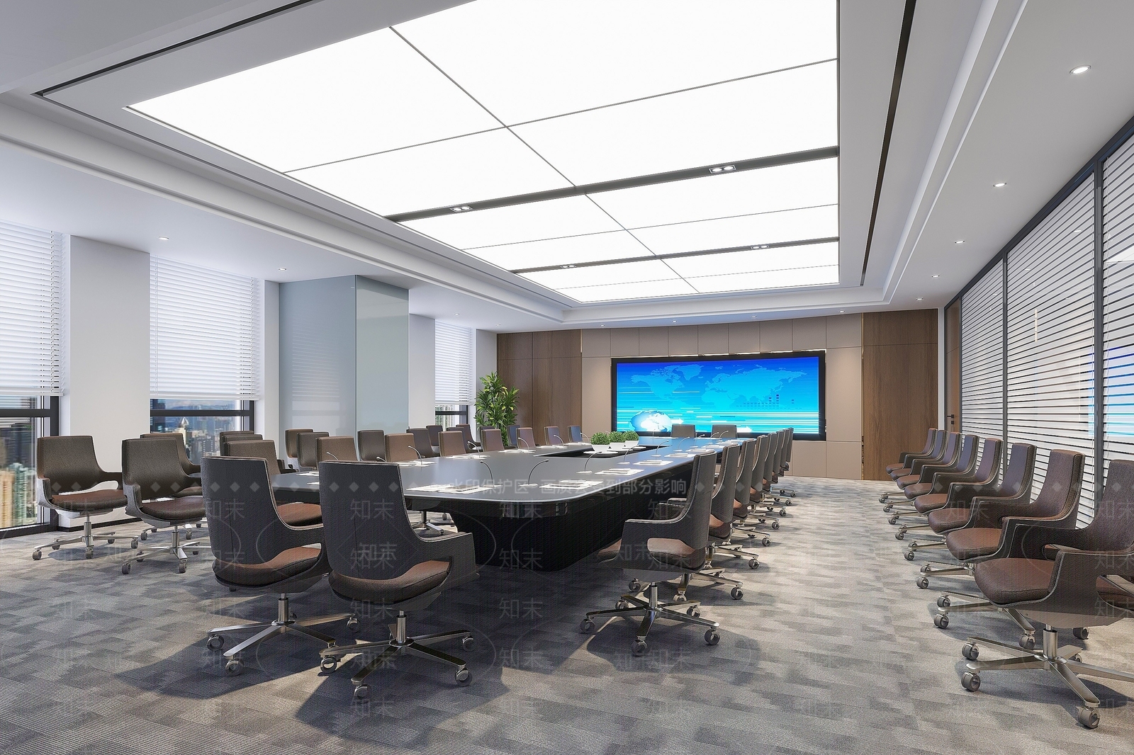办公大厅3D模型下载【ID:1189963300】