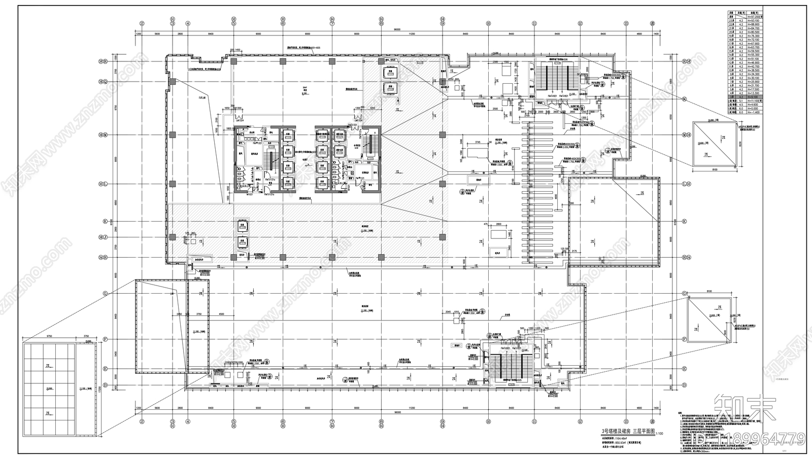 现代办公楼建筑cad施工图下载【ID:1189964779】