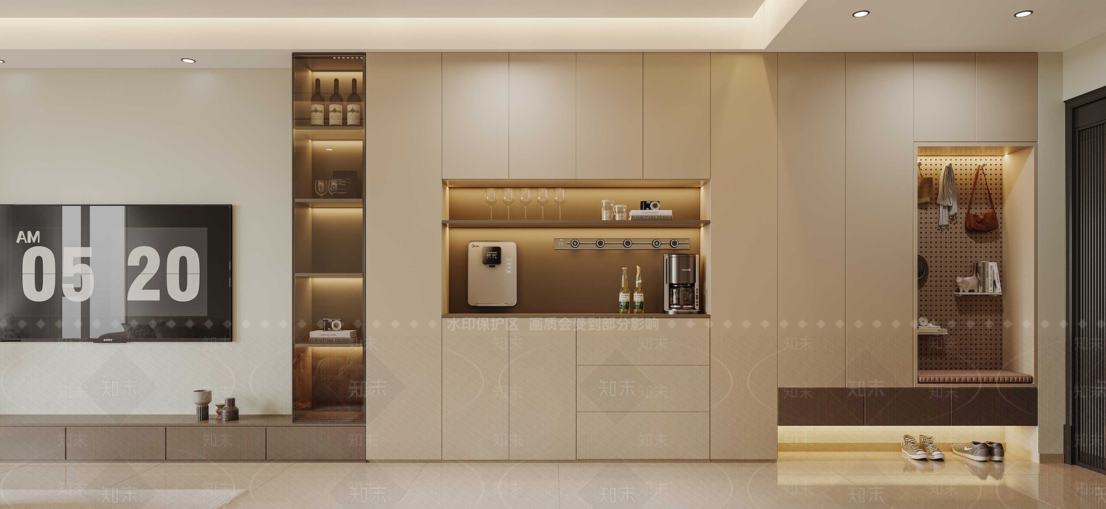 现代家居客厅3D模型下载【ID:1189965951】