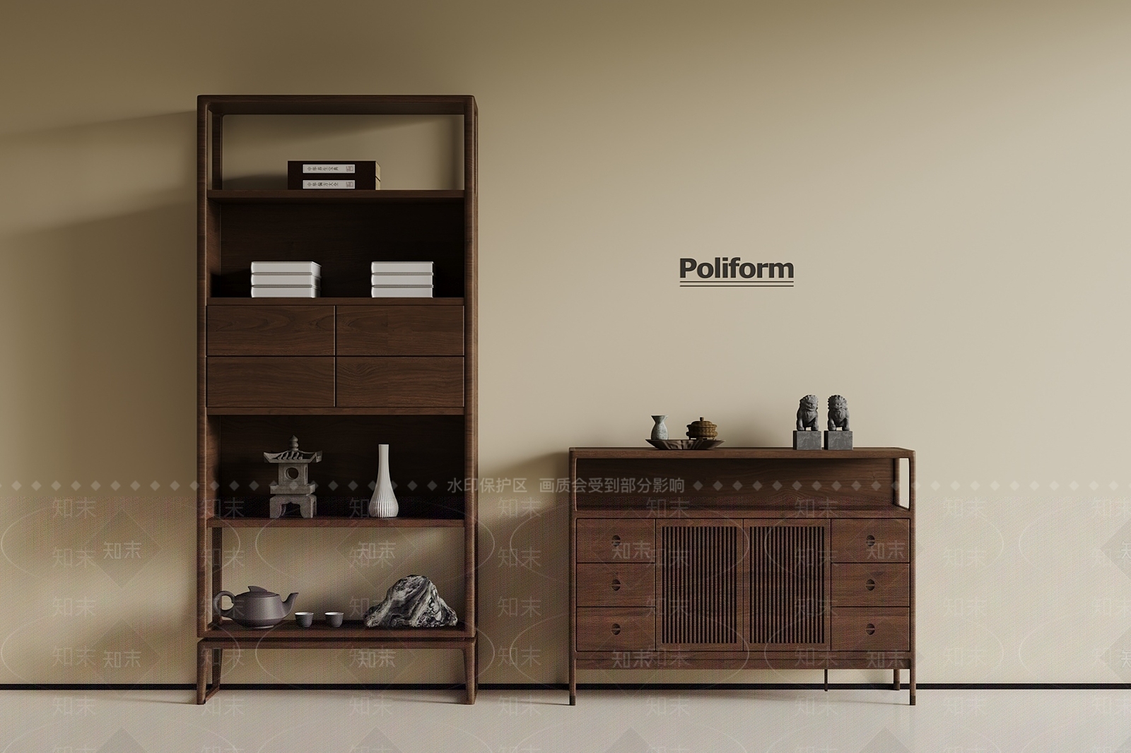 新中式博古架SU模型下载【ID:1189965906】