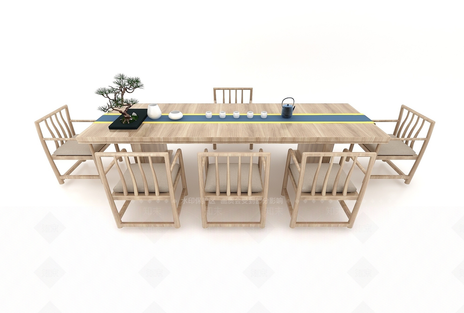 现代书桌椅3D模型下载【ID:1189966182】
