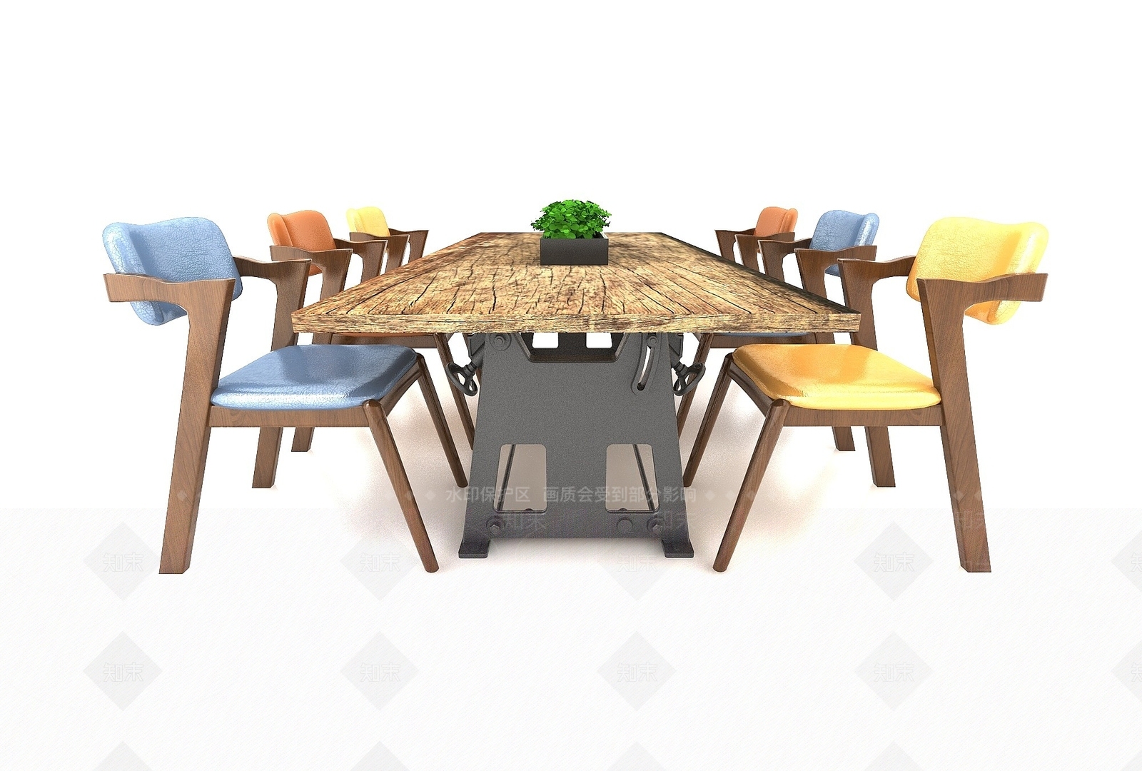 现代书桌椅3D模型下载【ID:1189967496】
