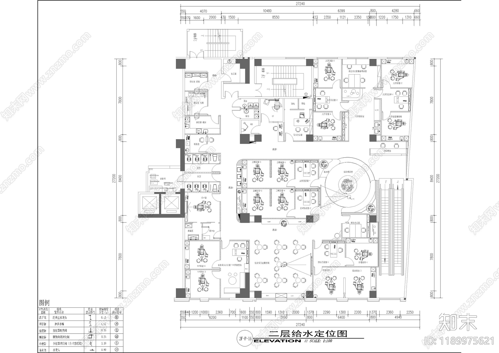 现代医院cad施工图下载【ID:1189975621】