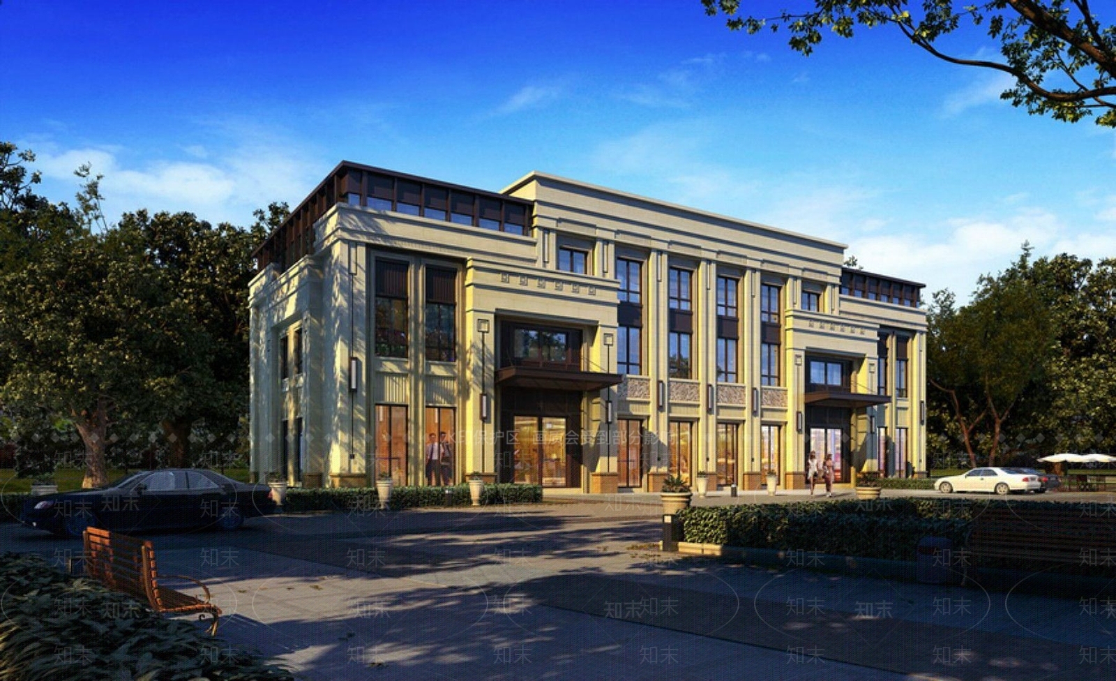 欧式古典欧式酒店商业楼3D模型下载【ID:1189976806】