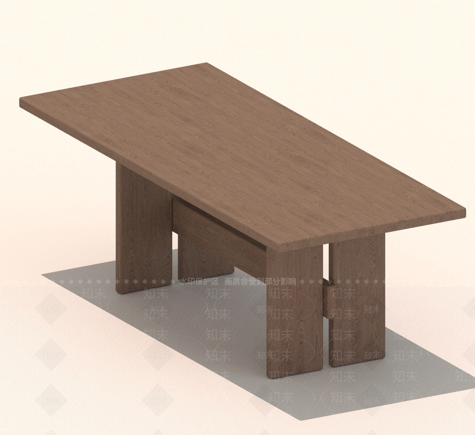 新中式中式餐桌3D模型下载【ID:1189980040】