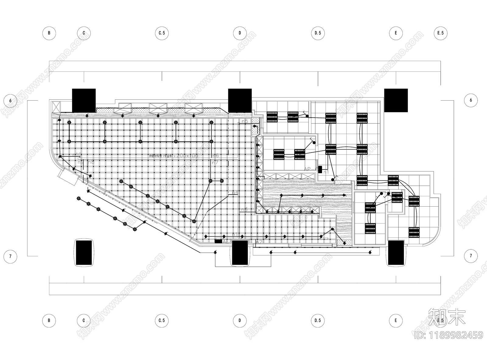 日式其他餐饮空间cad施工图下载【ID:1189982459】