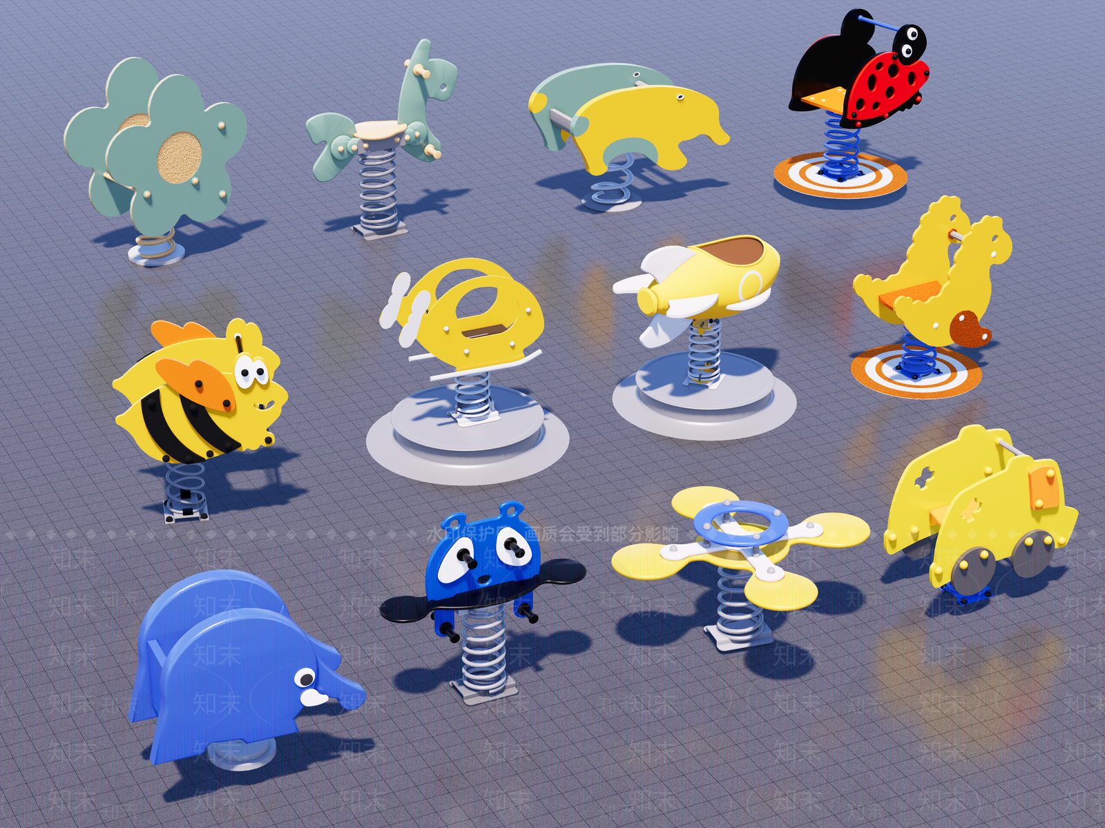 儿童器材组合SU模型下载【ID:1189982143】
