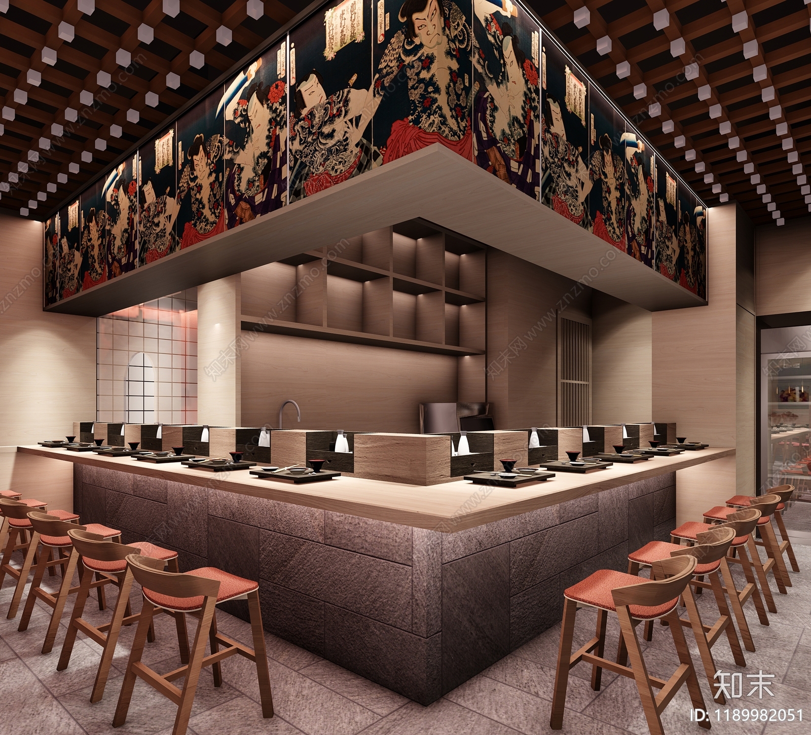 日式其他餐饮空间cad施工图下载【ID:1189982051】