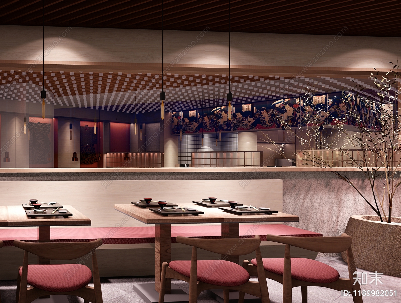 日式其他餐饮空间施工图下载【ID:1189982051】