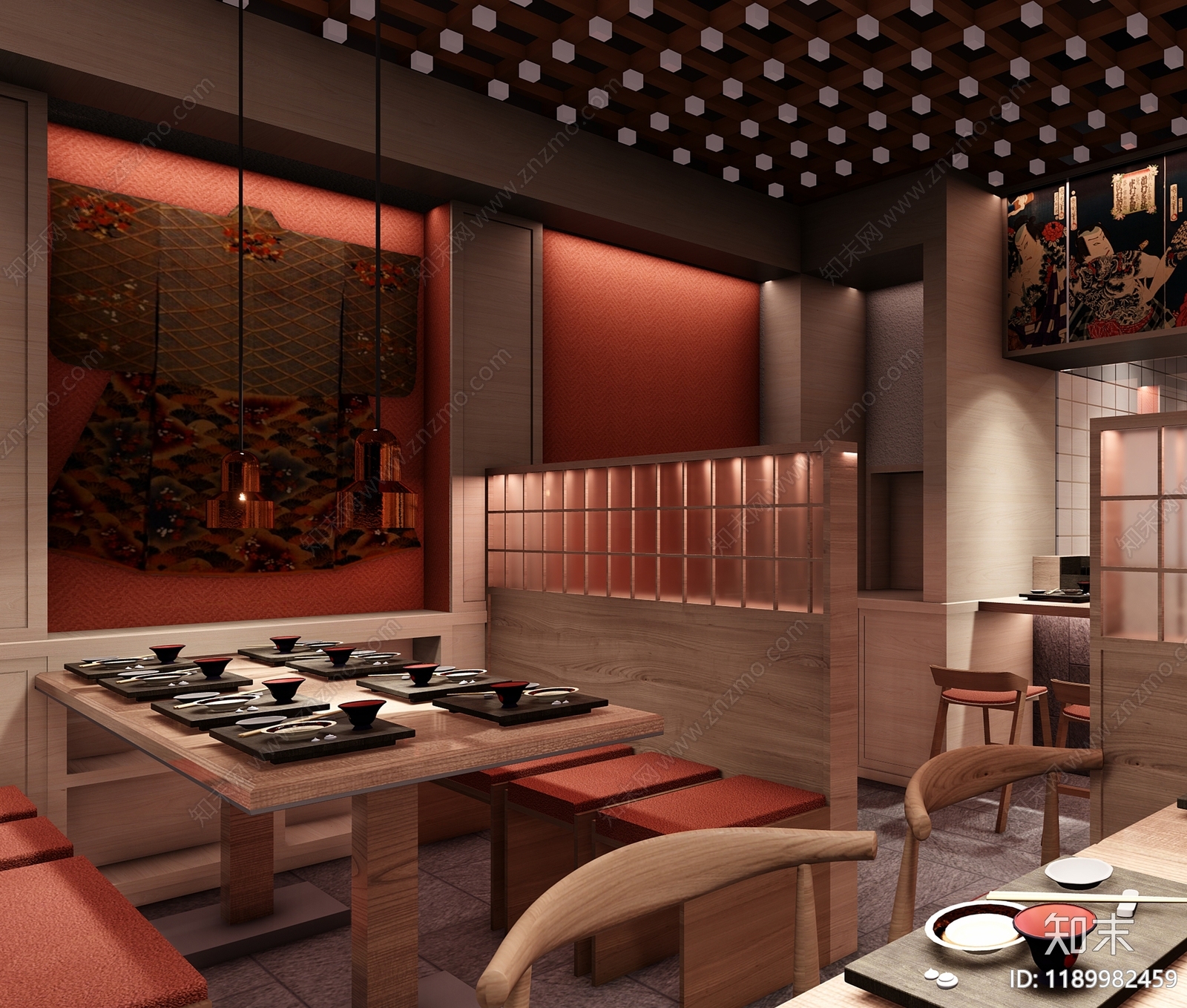 日式其他餐饮空间cad施工图下载【ID:1189982459】