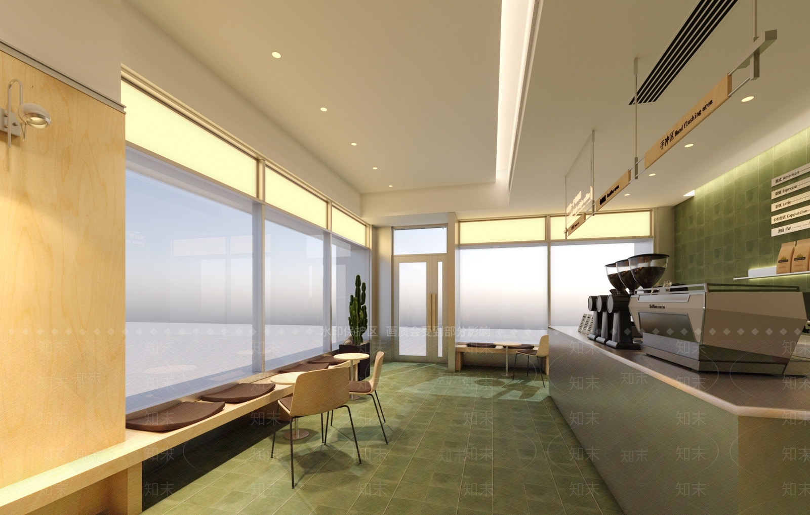 新中式现代咖啡厅3D模型下载【ID:1189983348】