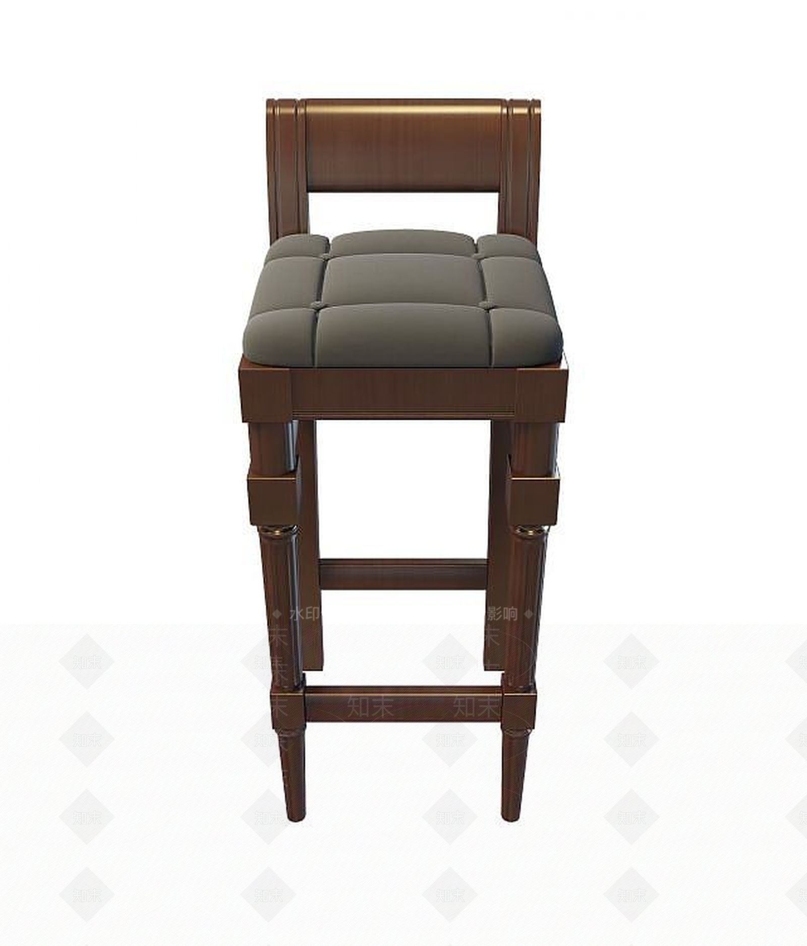 现代实木吧椅3D模型下载【ID:1189983933】