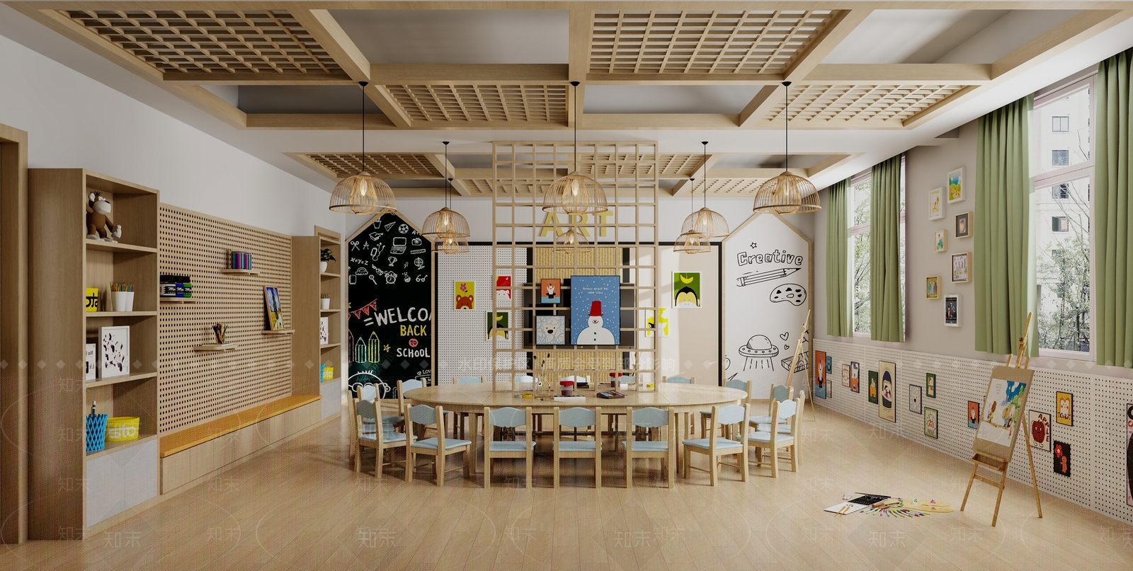 现代幼儿园3D模型下载【ID:1189984444】