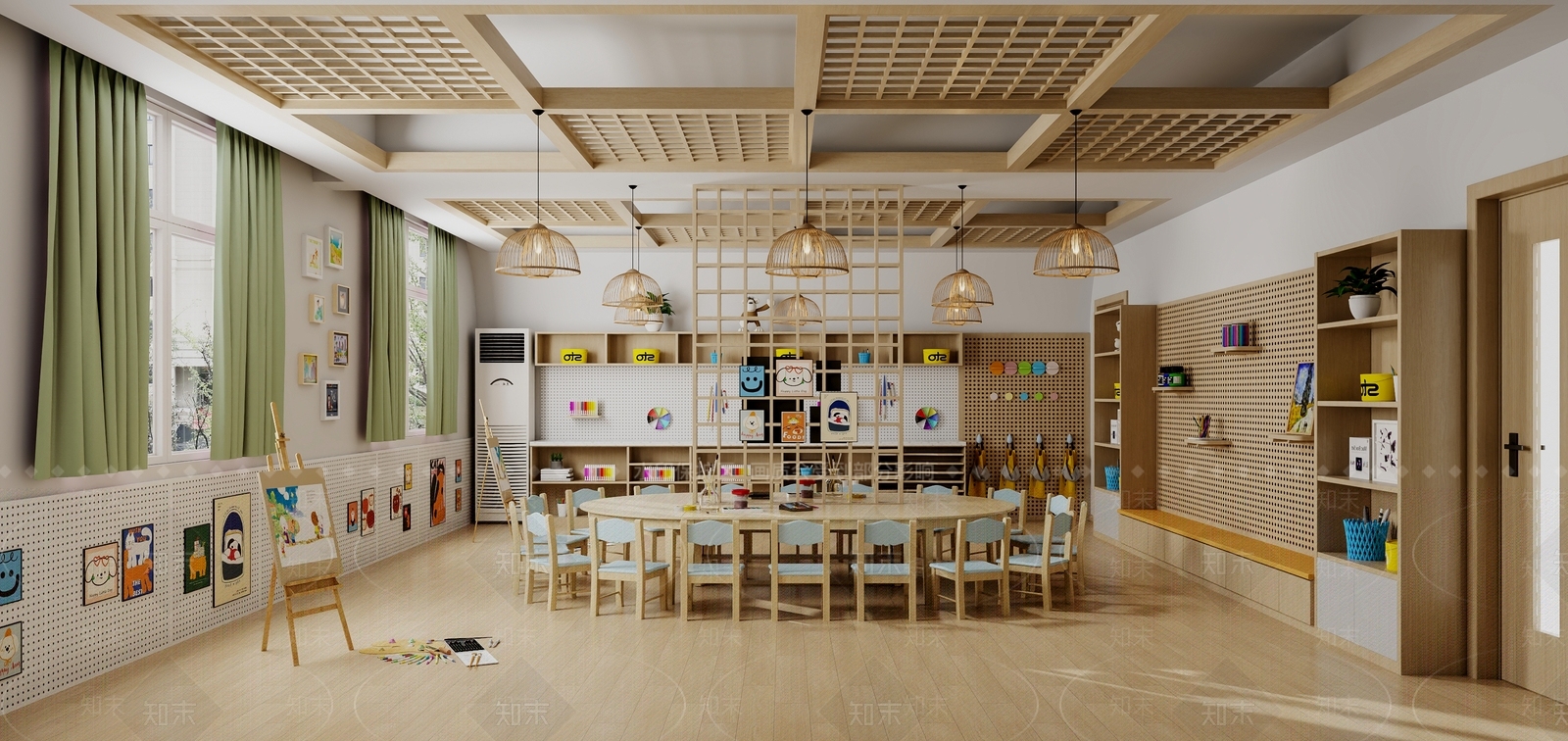 现代幼儿园3D模型下载【ID:1189984444】