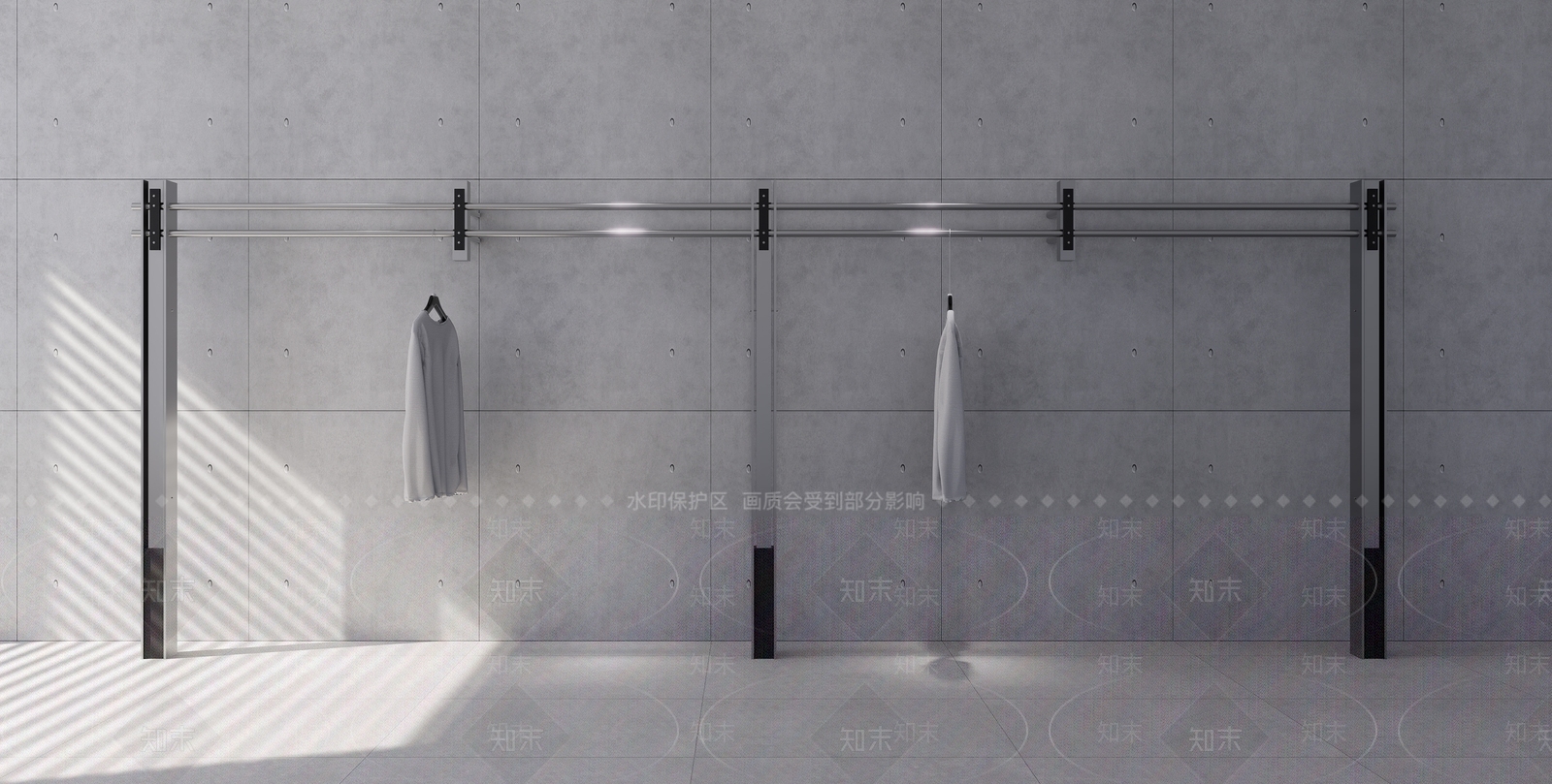 现代工业服装店SU模型下载【ID:1189986937】