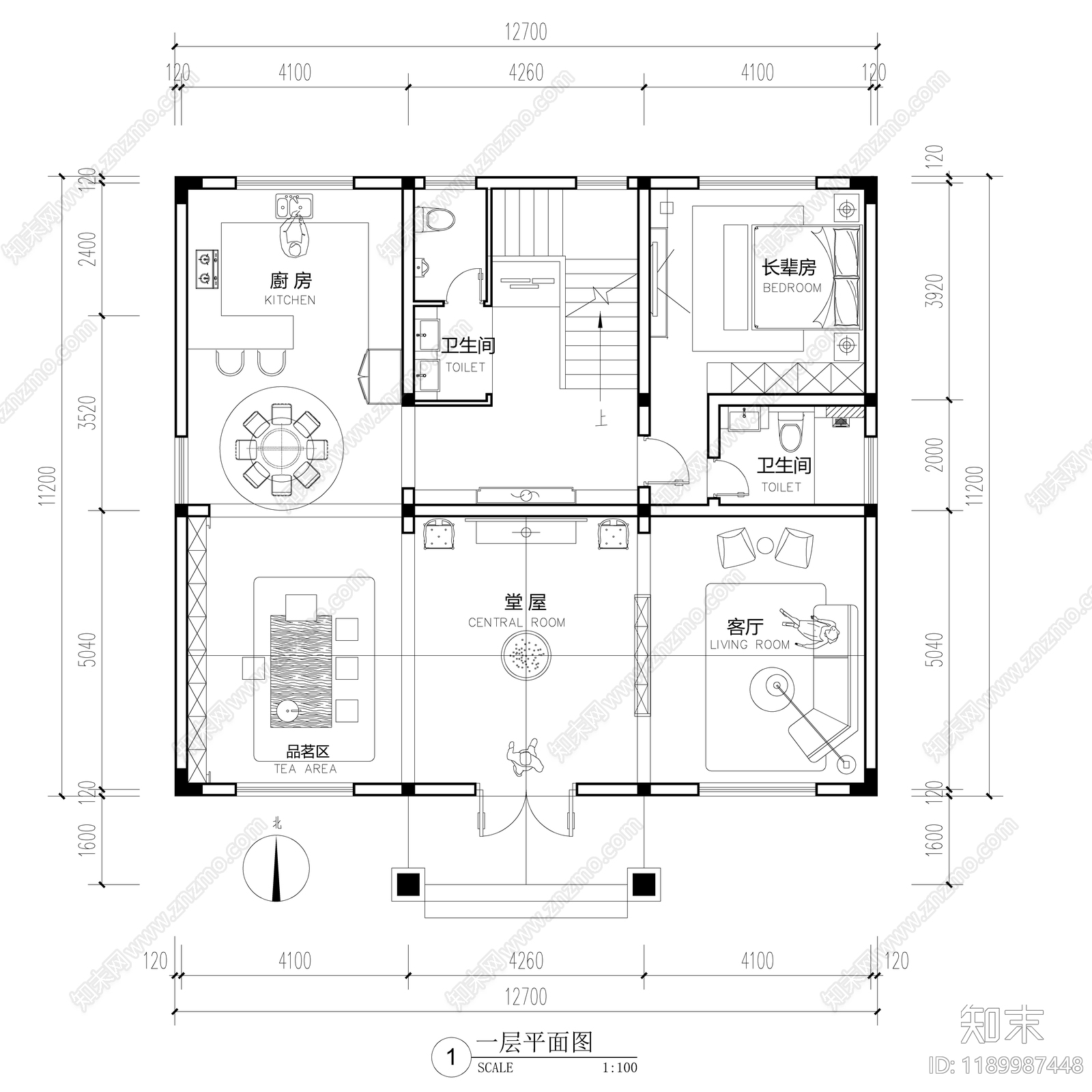 别墅施工图下载【ID:1189987448】