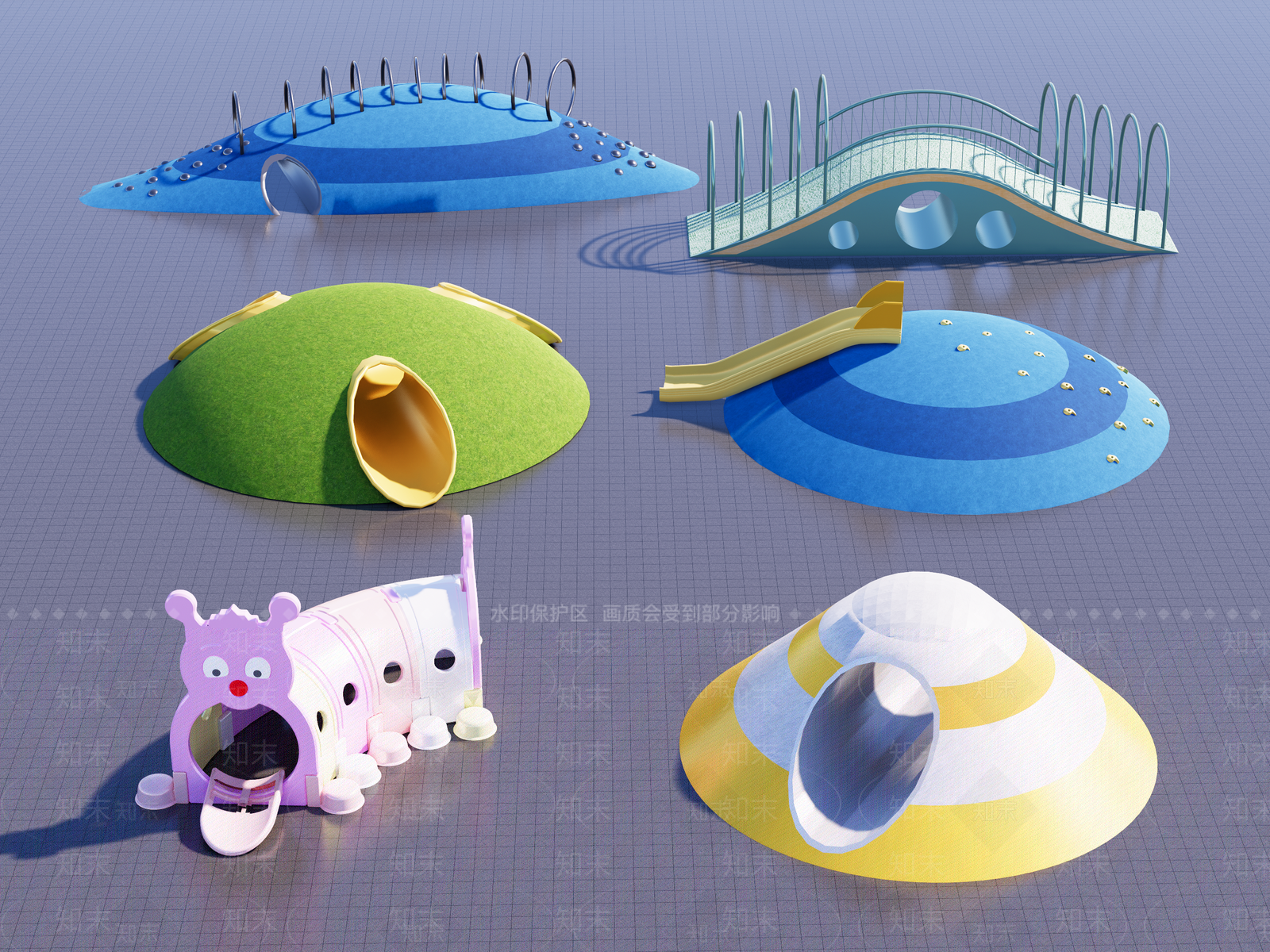 儿童器材组合SU模型下载【ID:1189988221】