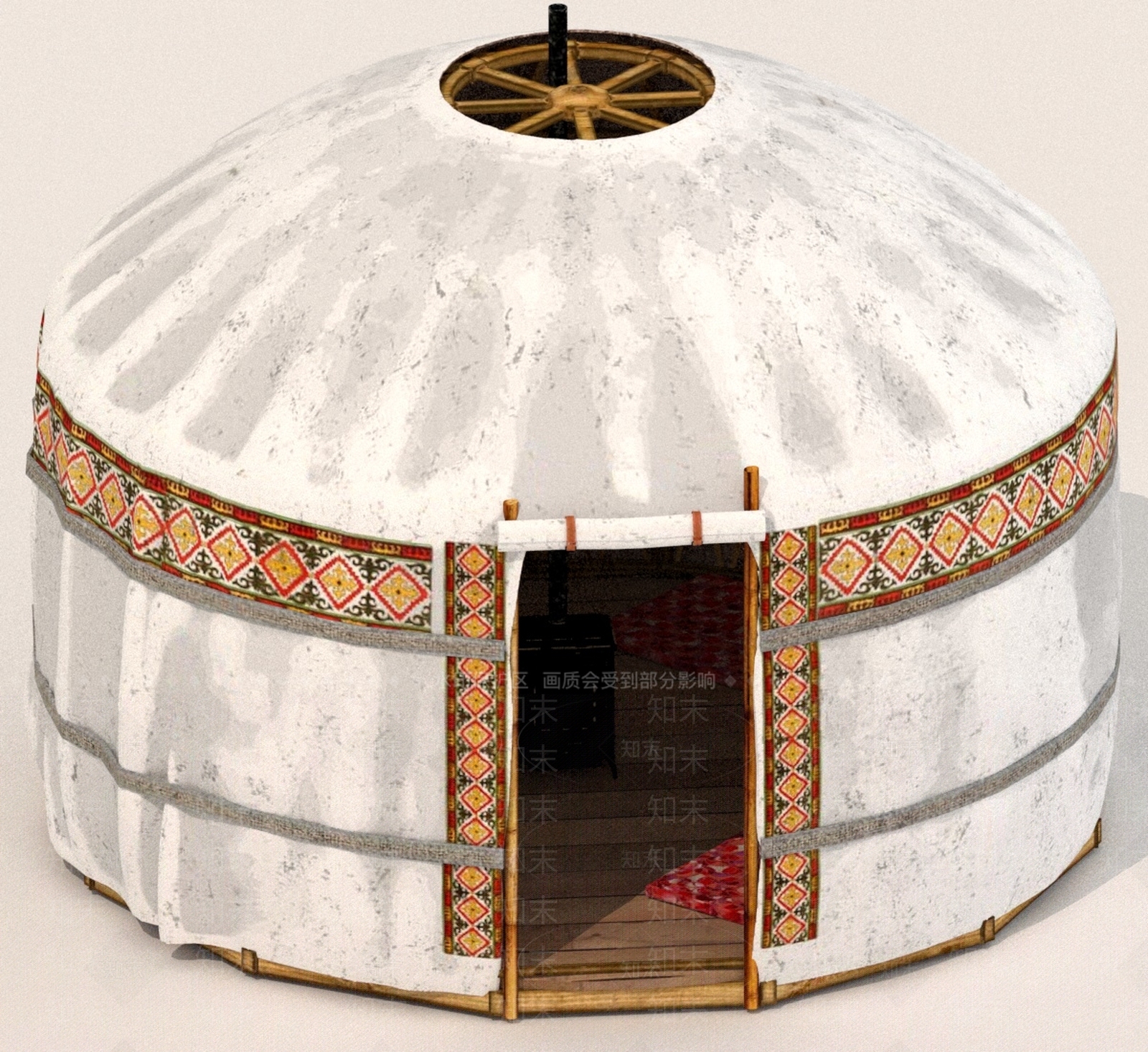 中式艺术风格建筑3D模型下载【ID:1189988046】