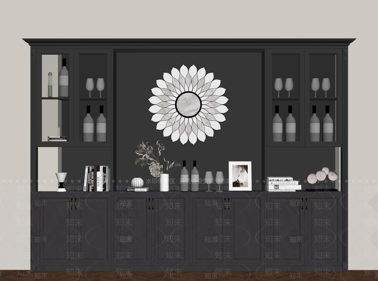 法式书柜SU模型下载【ID:1189989579】