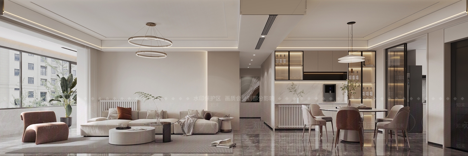 现代家居客厅3D模型下载【ID:1189997657】