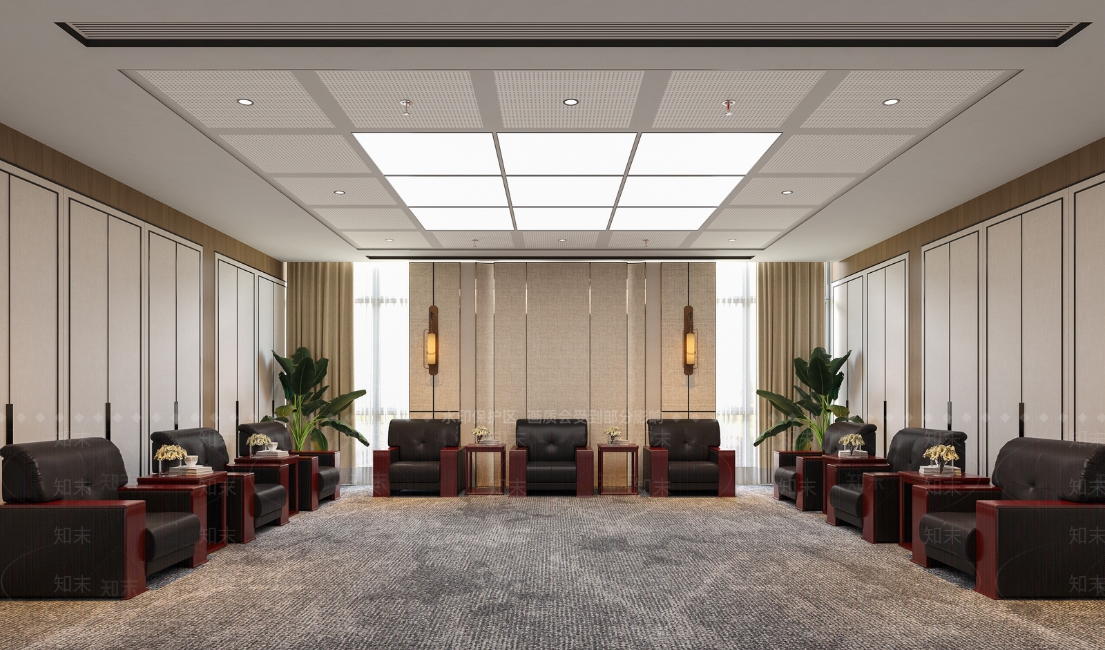 现代接待室SU模型下载【ID:1189994933】