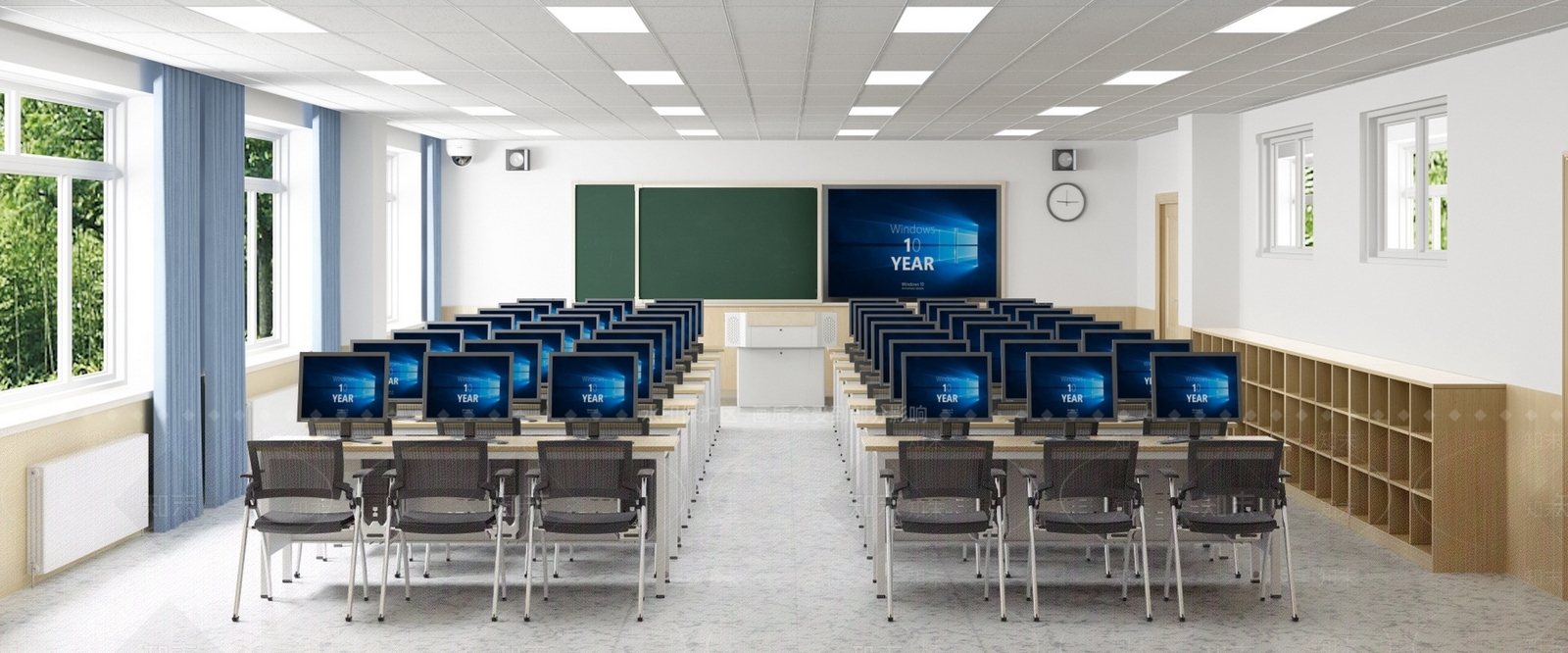 现代教室3D模型下载【ID:1189996466】