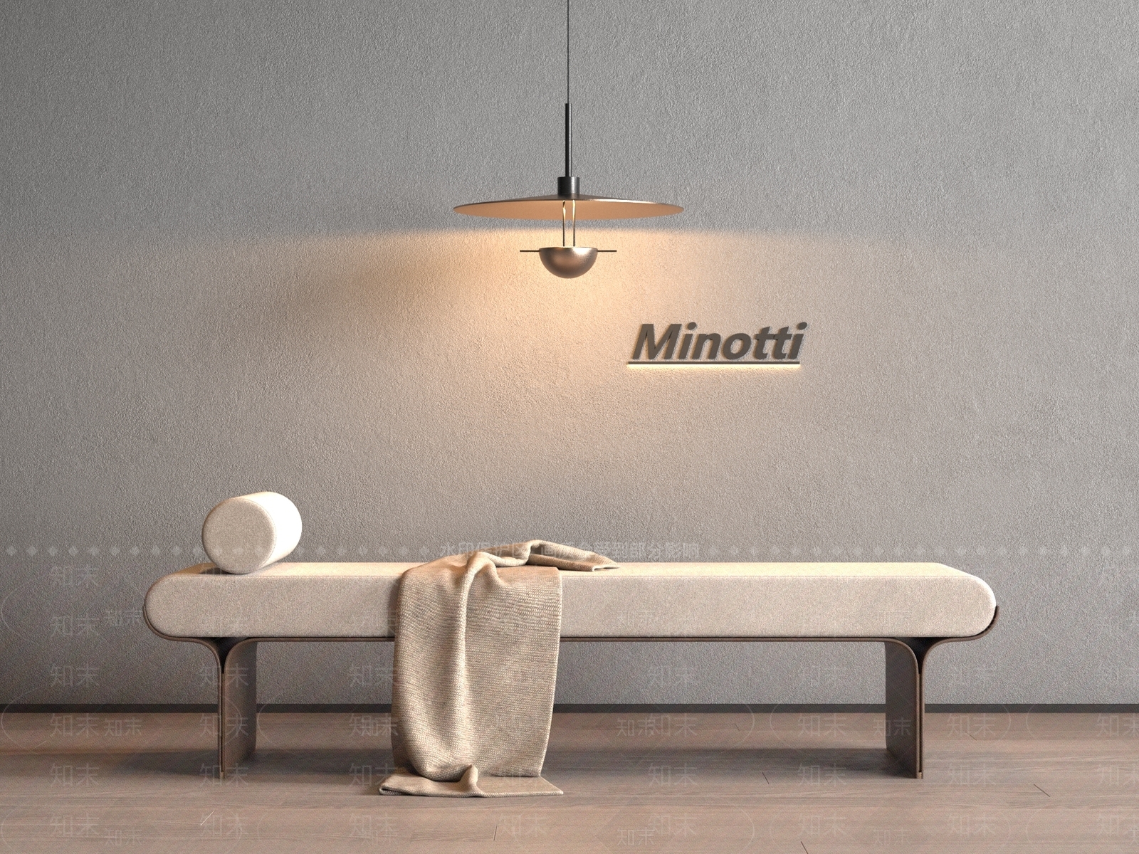 现代床尾凳SU模型下载【ID:1189996655】