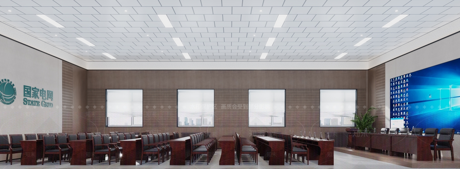 现代会议室3D模型下载【ID:1189996743】