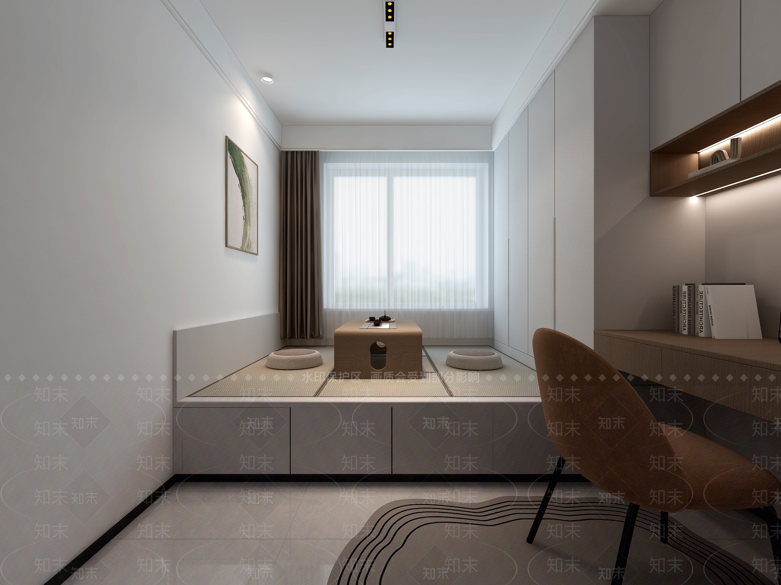 榻榻米卧室3D模型下载【ID:1189997193】