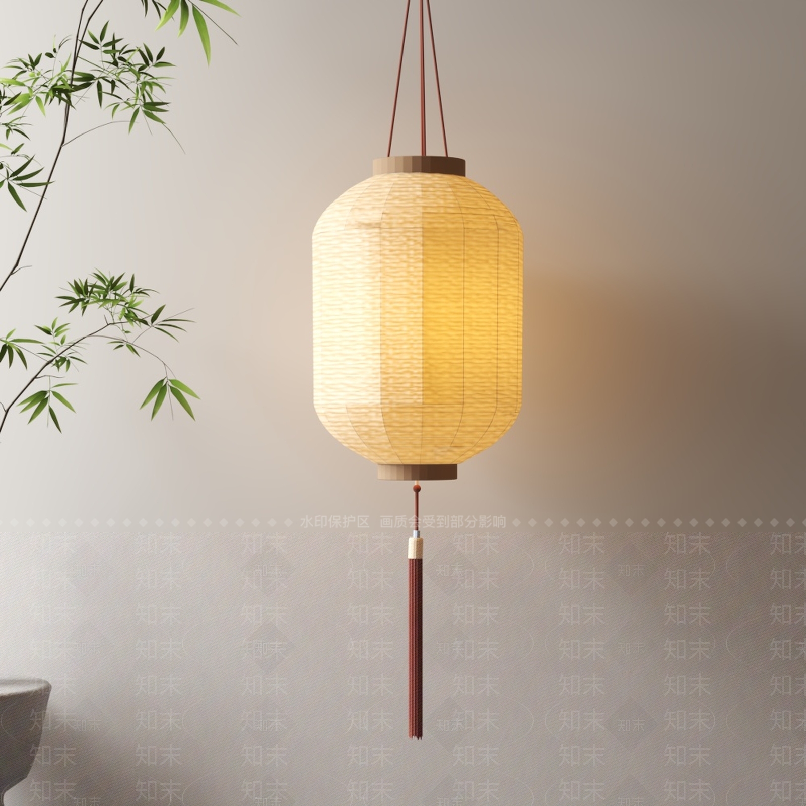 现代新中式灯笼3D模型下载【ID:1189998077】