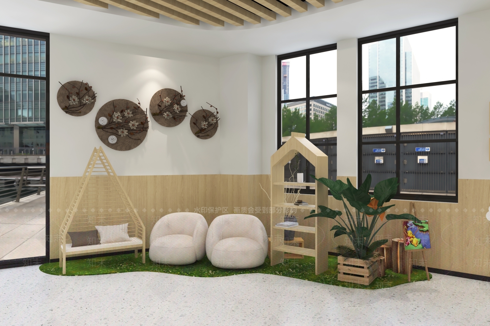 现代室内景观3D模型下载【ID:1190000364】