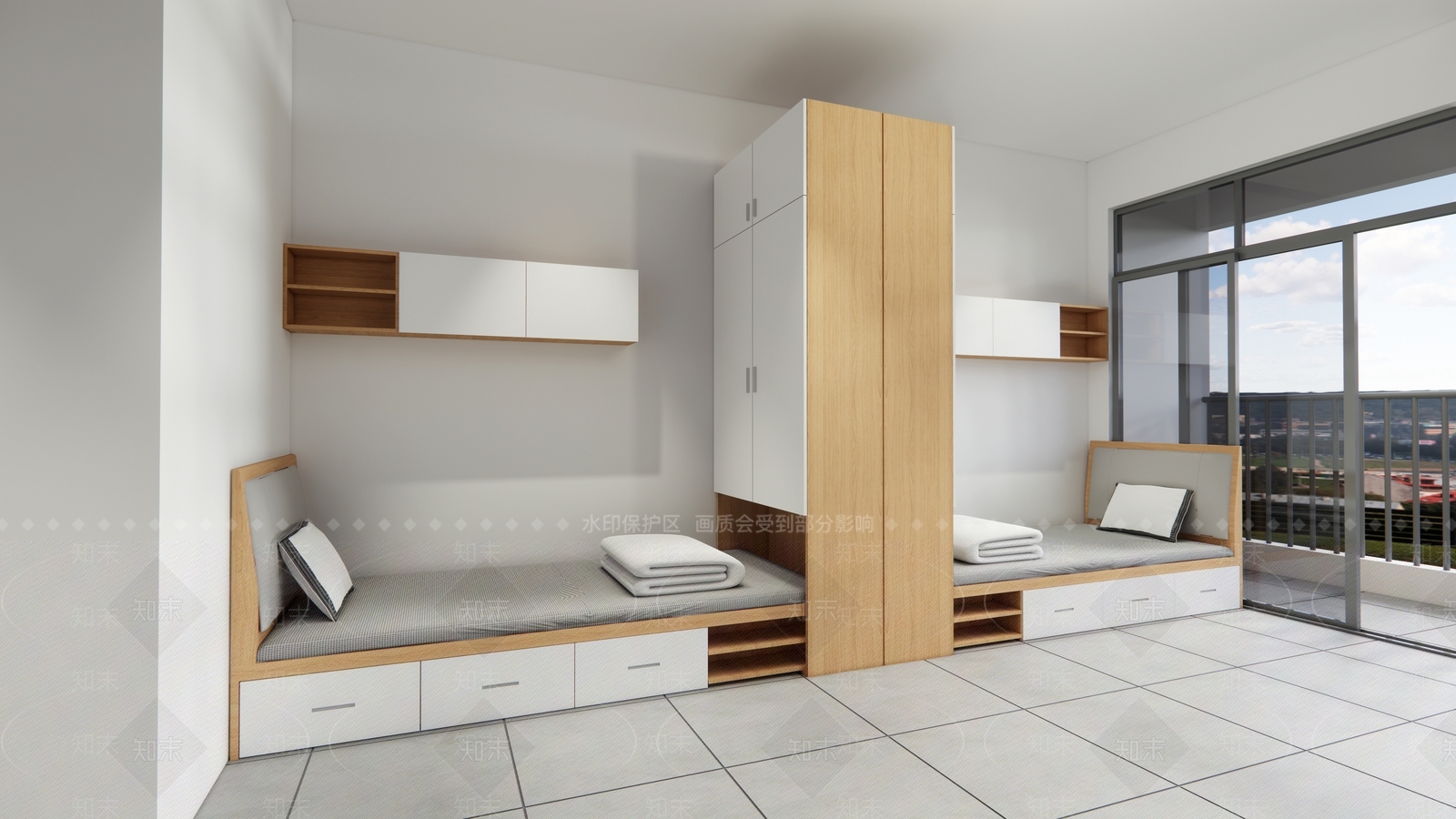 现代宿舍SU模型下载【ID:1190003998】